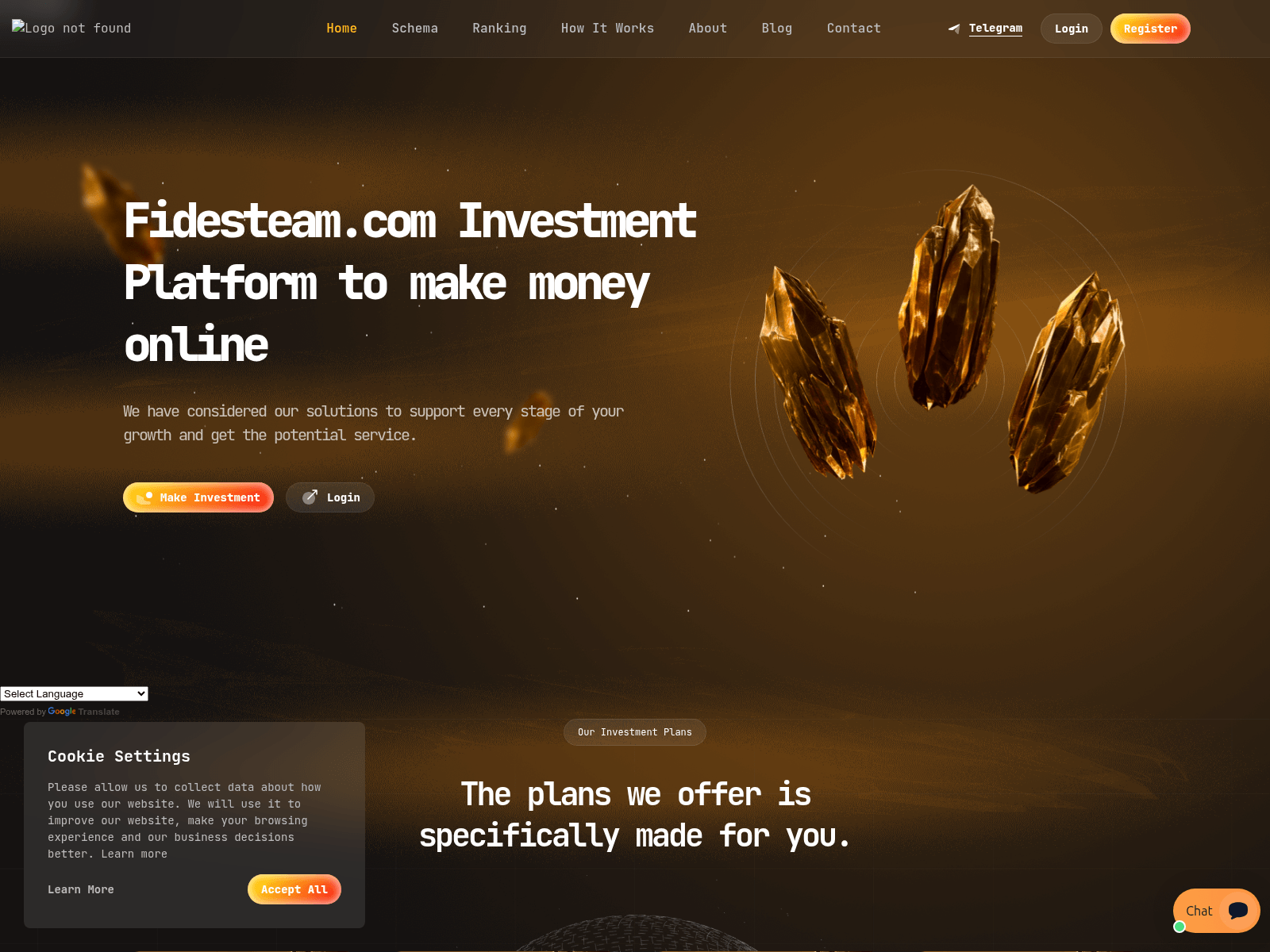 Captura de pantalla de fidesteam.com