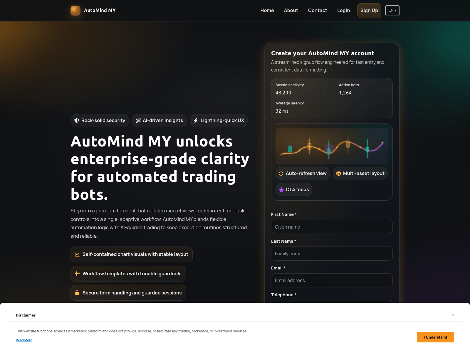 Screenshot of automindmy.digital