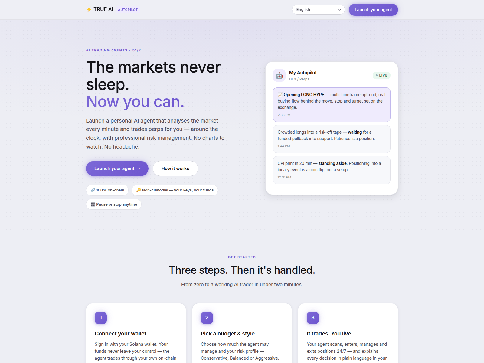 Screenshot of autopilot.truefinance.ai