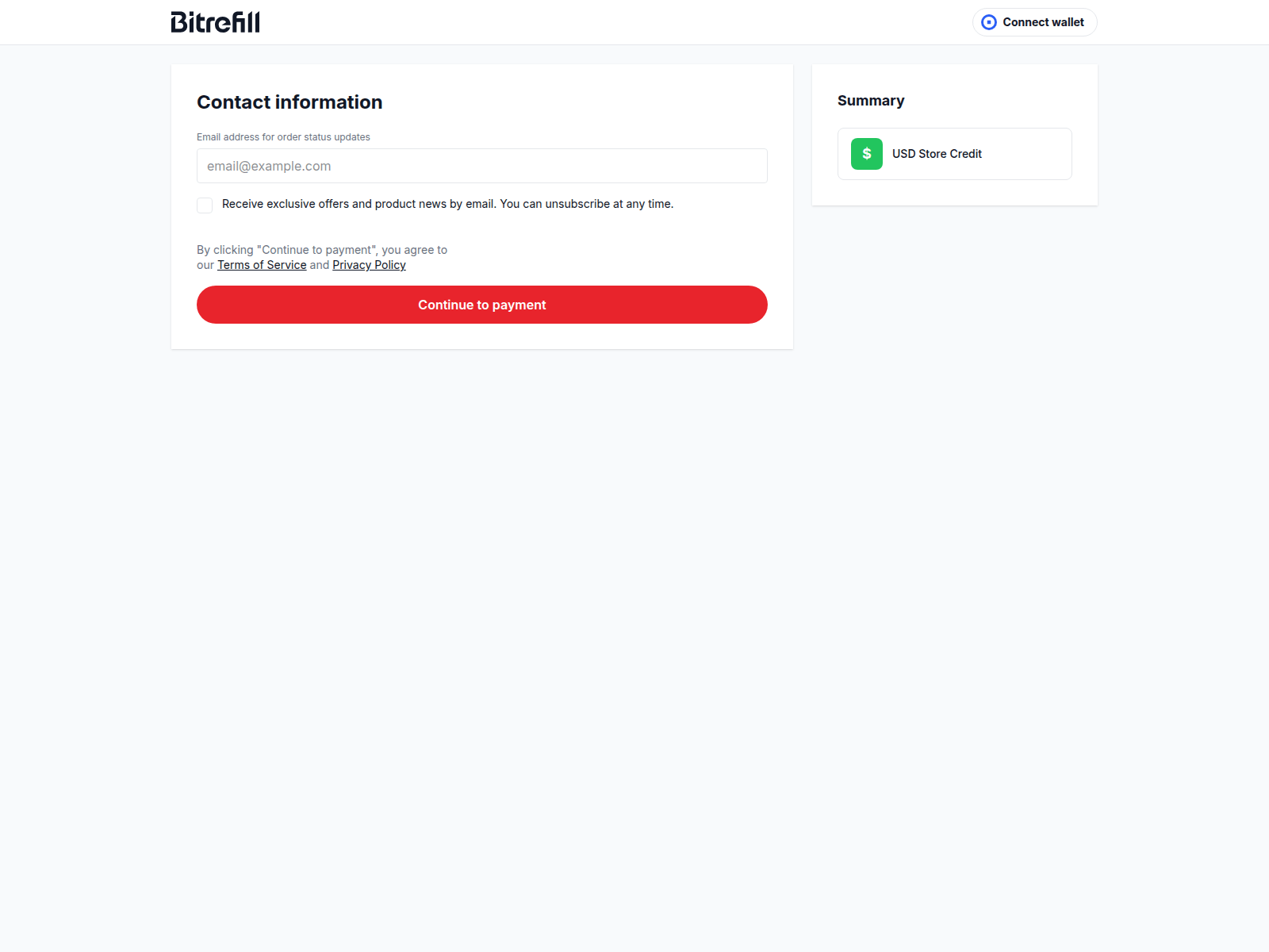 Screenshot of paybitrefill.com
