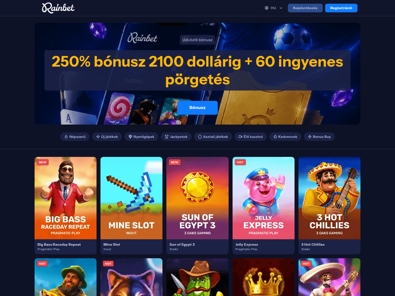 Screenshot of rainbetcassino.com
