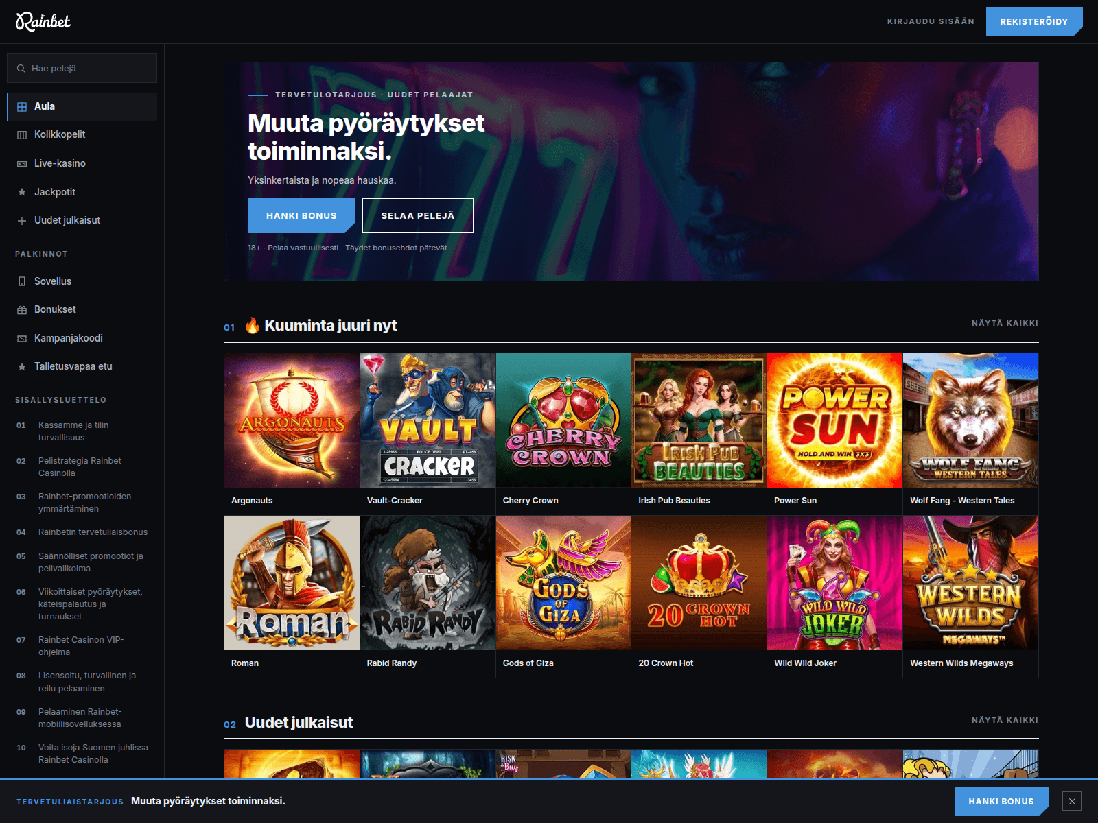 Screenshot of rainbet-fi.com