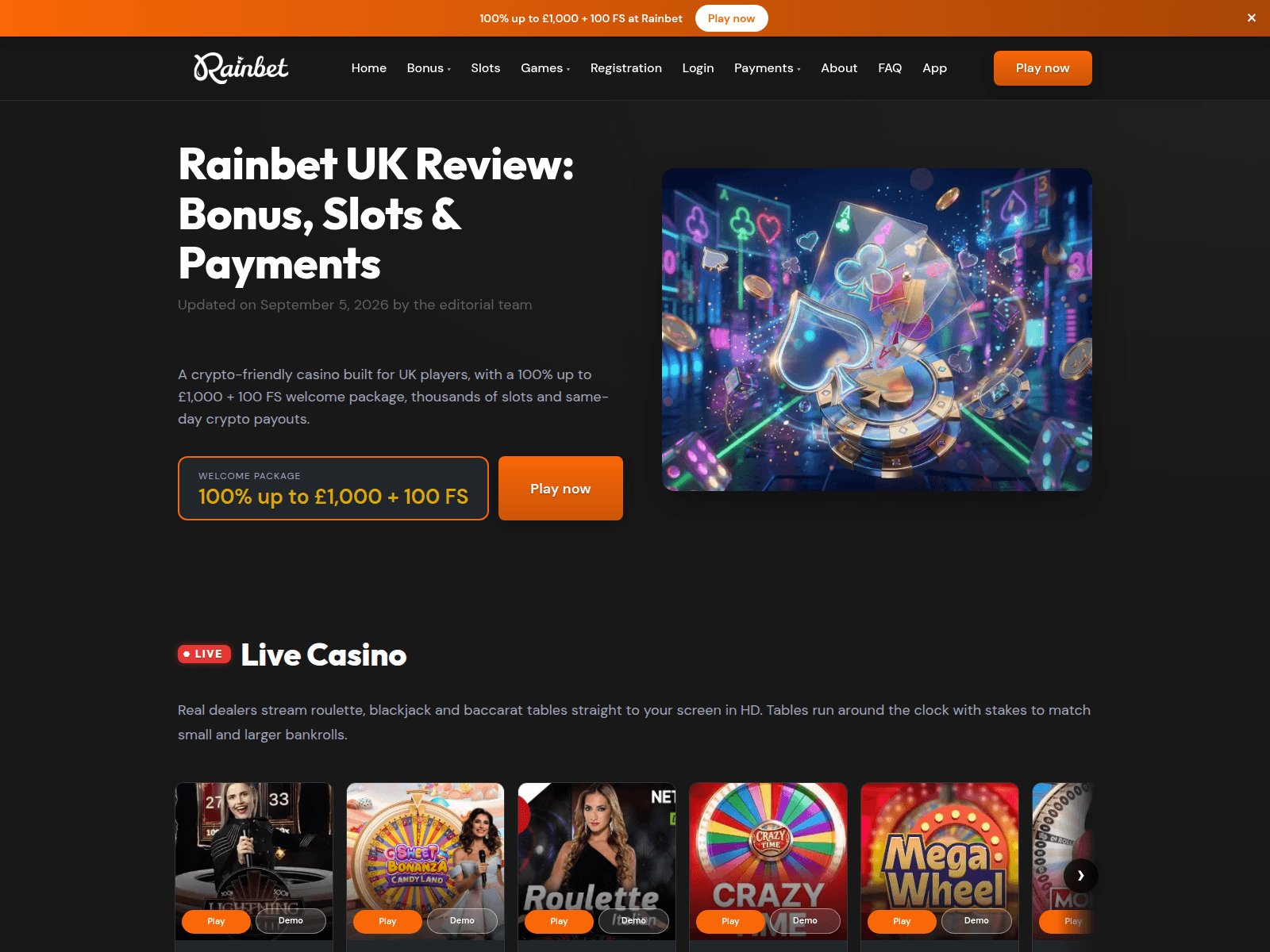 Screenshot of the-rainbet-uk-com.pages.dev