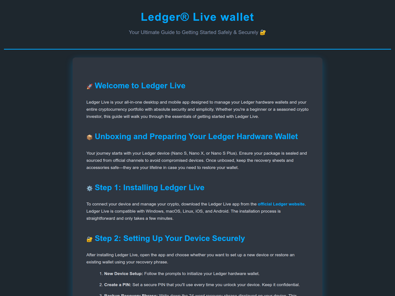 Screenshot of ledger-live-faq-wallet.pages.dev