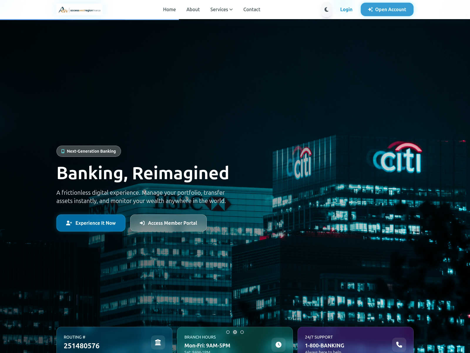 Screenshot of accesswestregionfinance.com