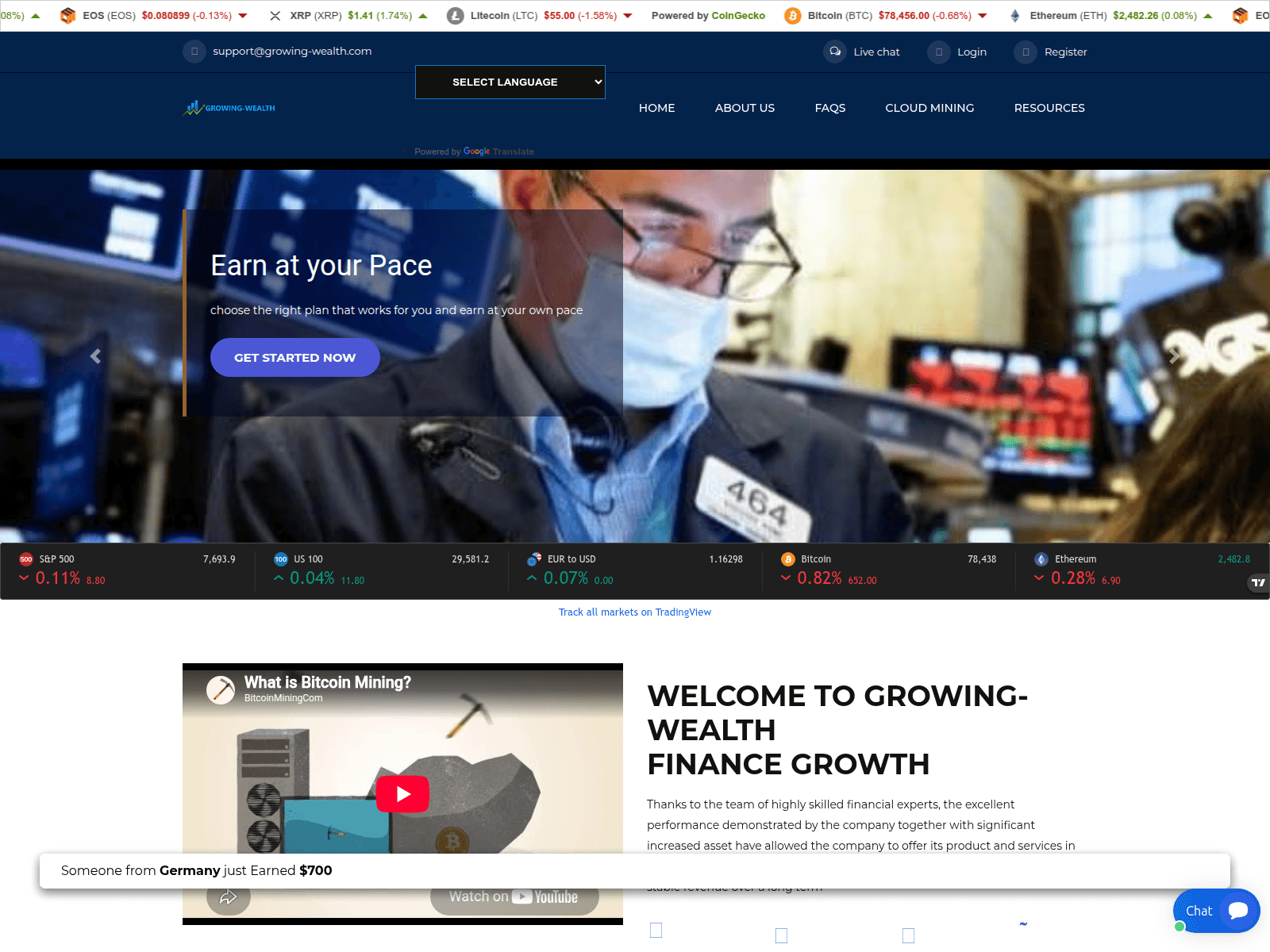 Screenshot of growing-wealth.com