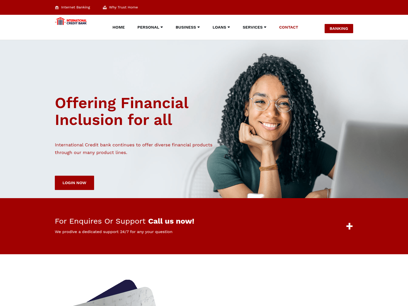 Captura de tela de intcred.com