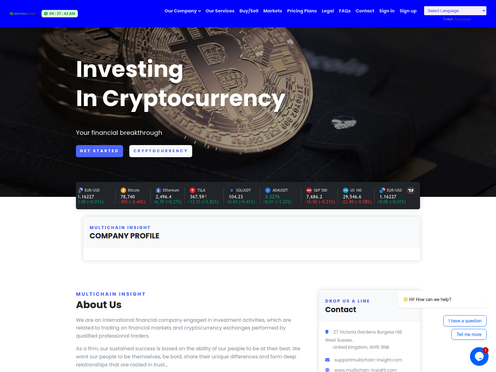 Captura de tela de multichain-insight.com