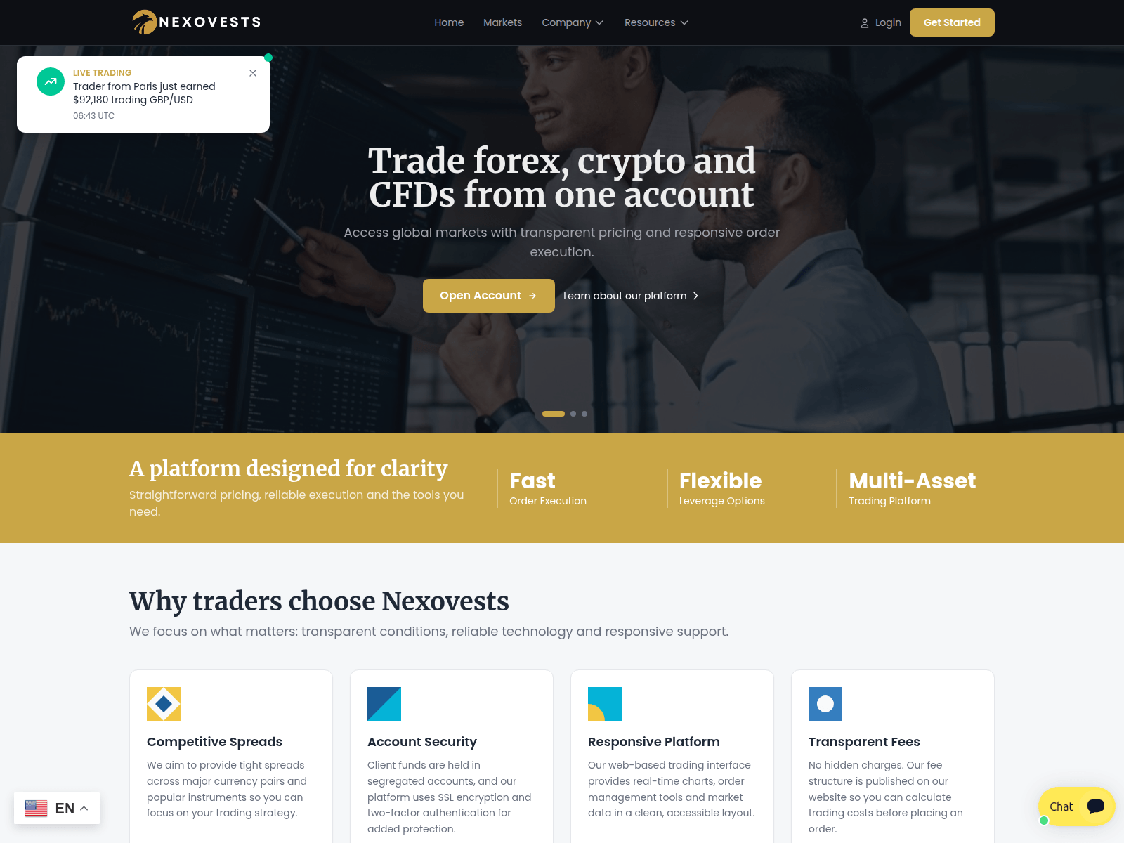 Screenshot of nexovests.com