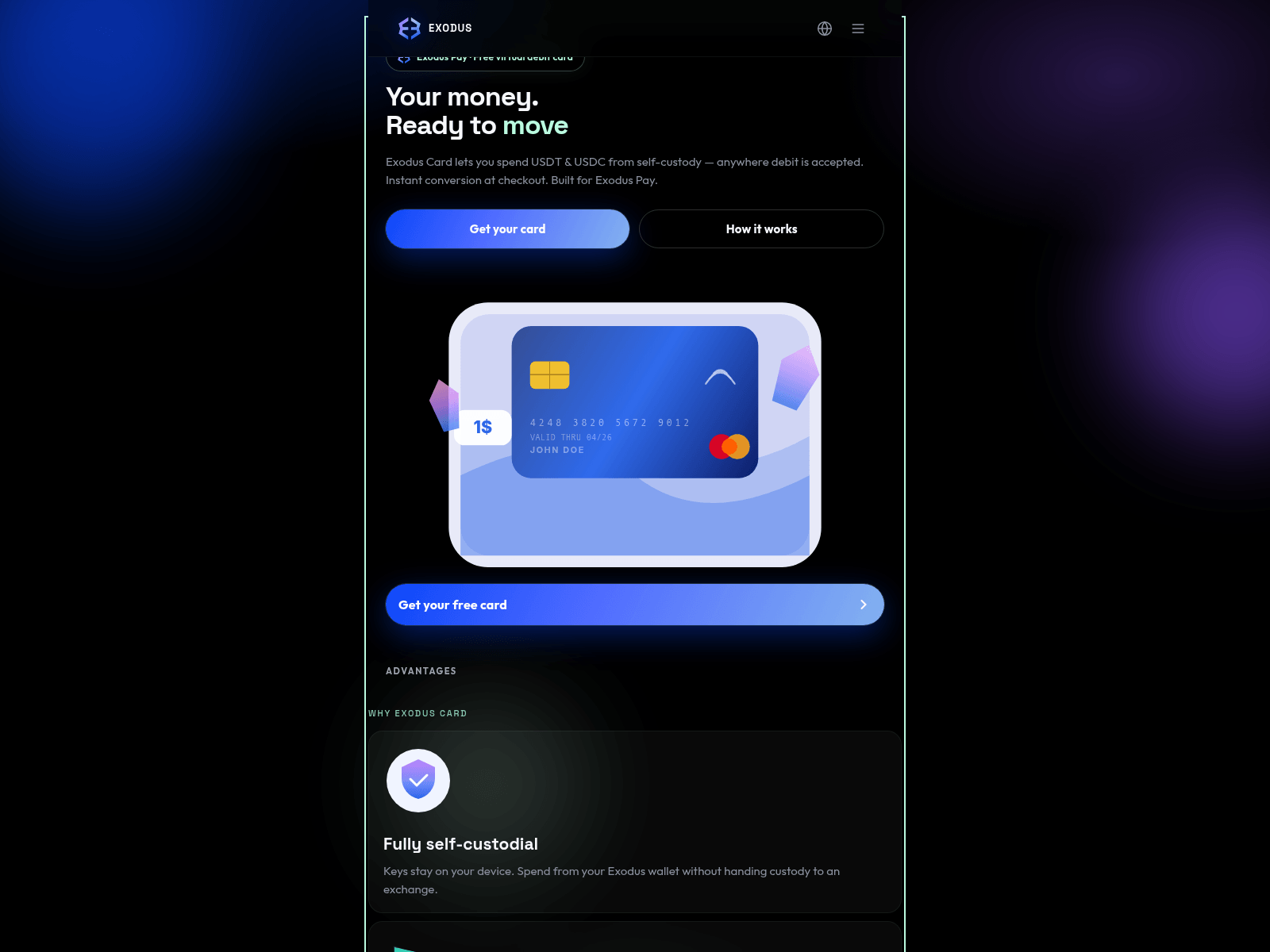 Screenshot von exodus-card-app-swid.vercel.app