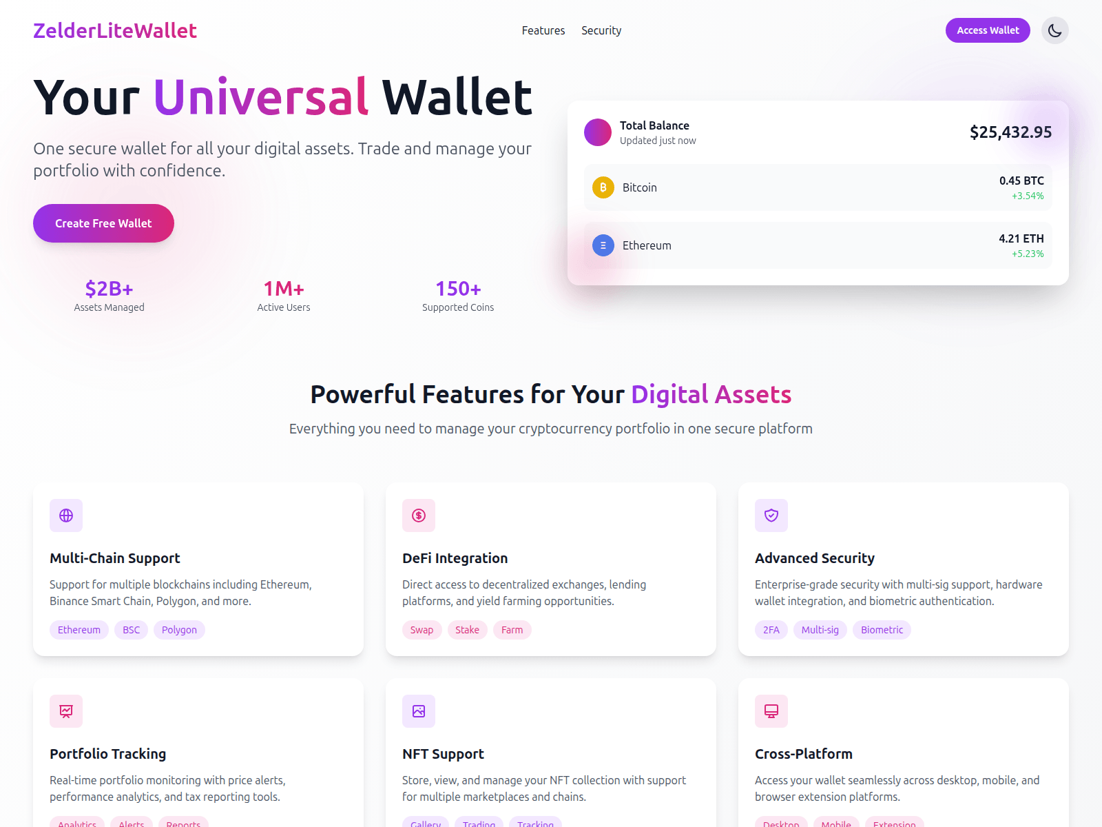 Screenshot of bitsetwallet.com