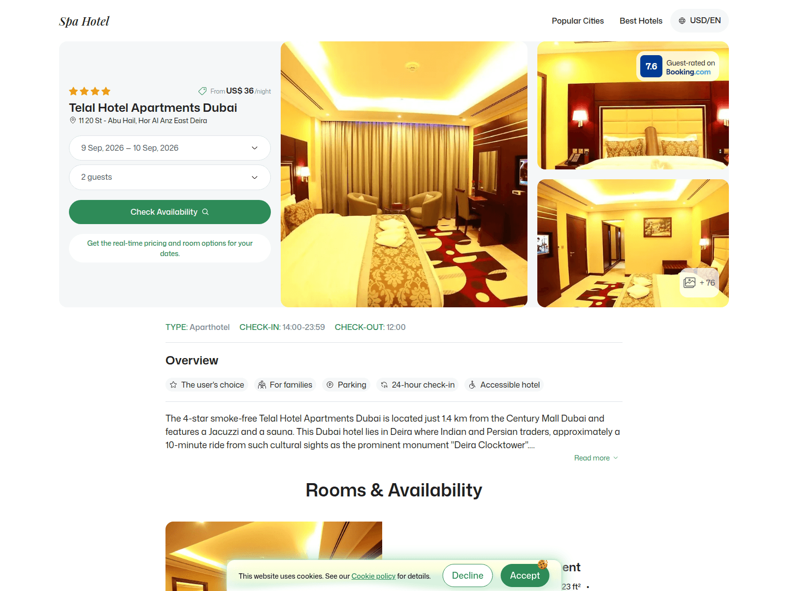 [Ekran görüntüsü] telalapartments.spahotel.guru