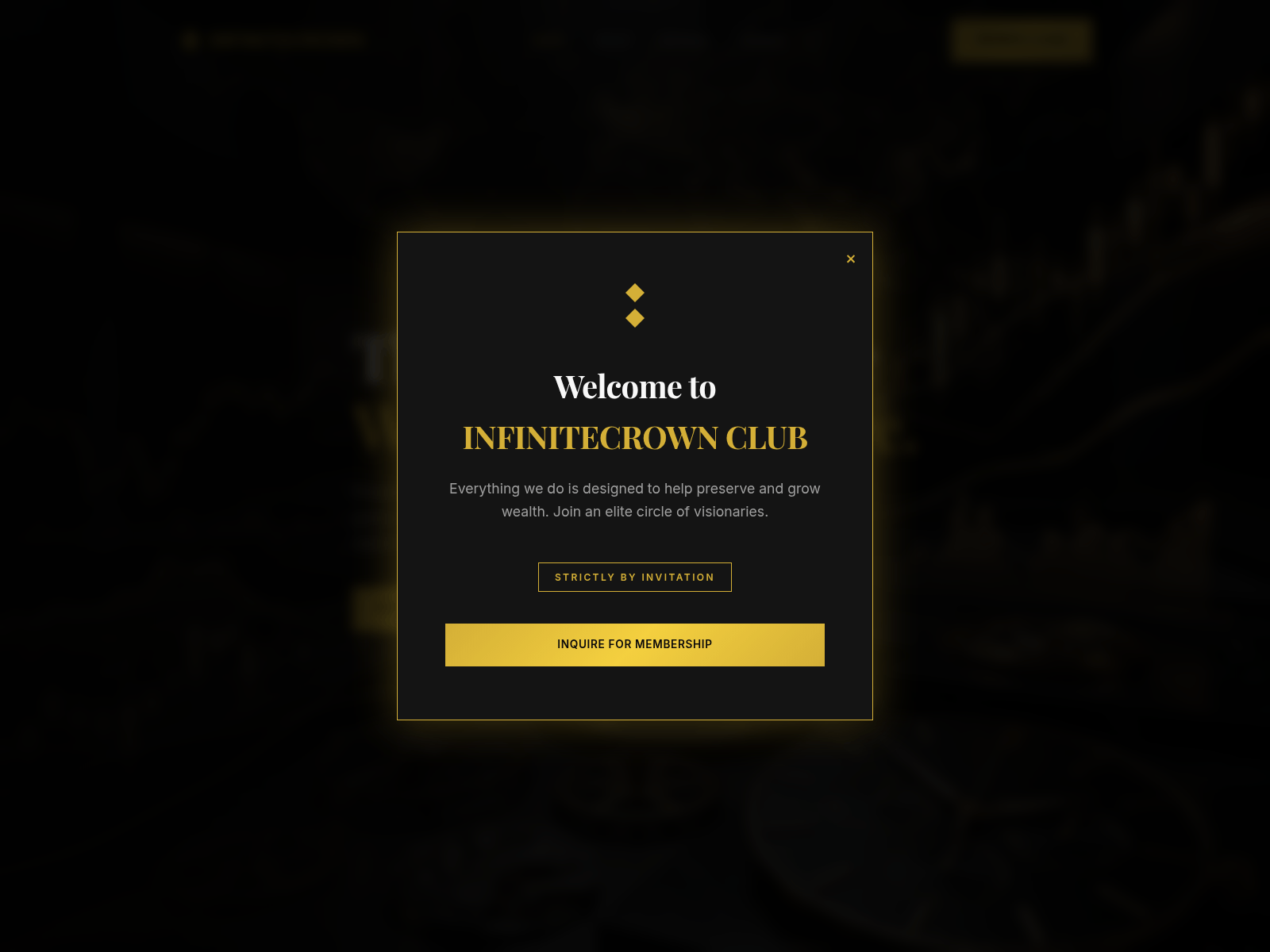 Screenshot of infinitecrown.club