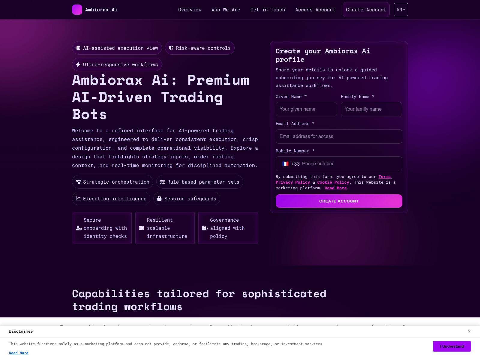 Screenshot of ambiorax-ai.com