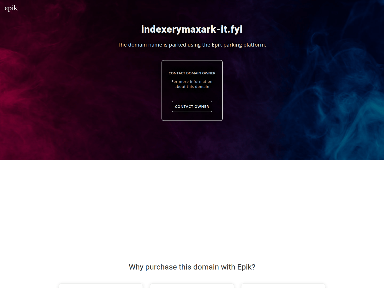 Screenshot of indexerymaxark-it.fyi