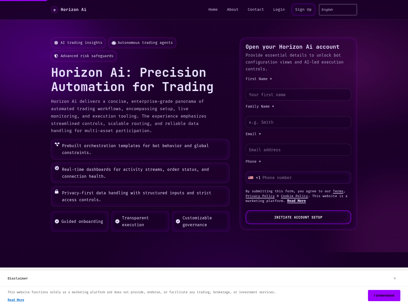 Screenshot of horizonai.shop