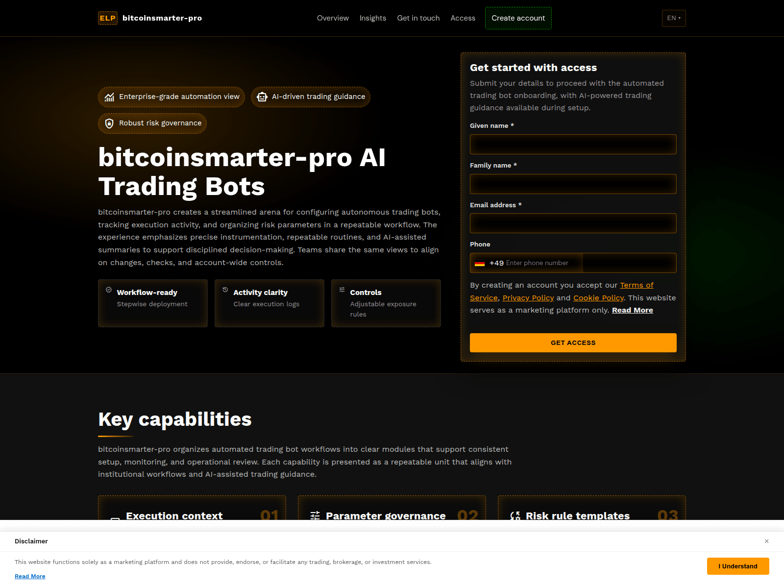 Screenshot of bitcoin-traders-app.com