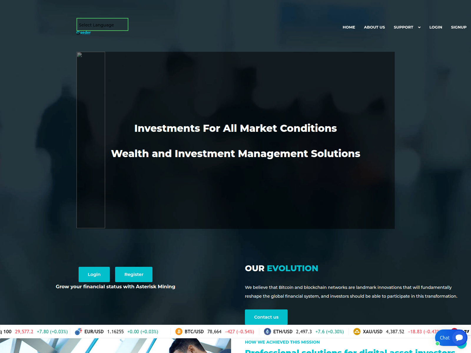 Знімок екрана asteriskmining.com