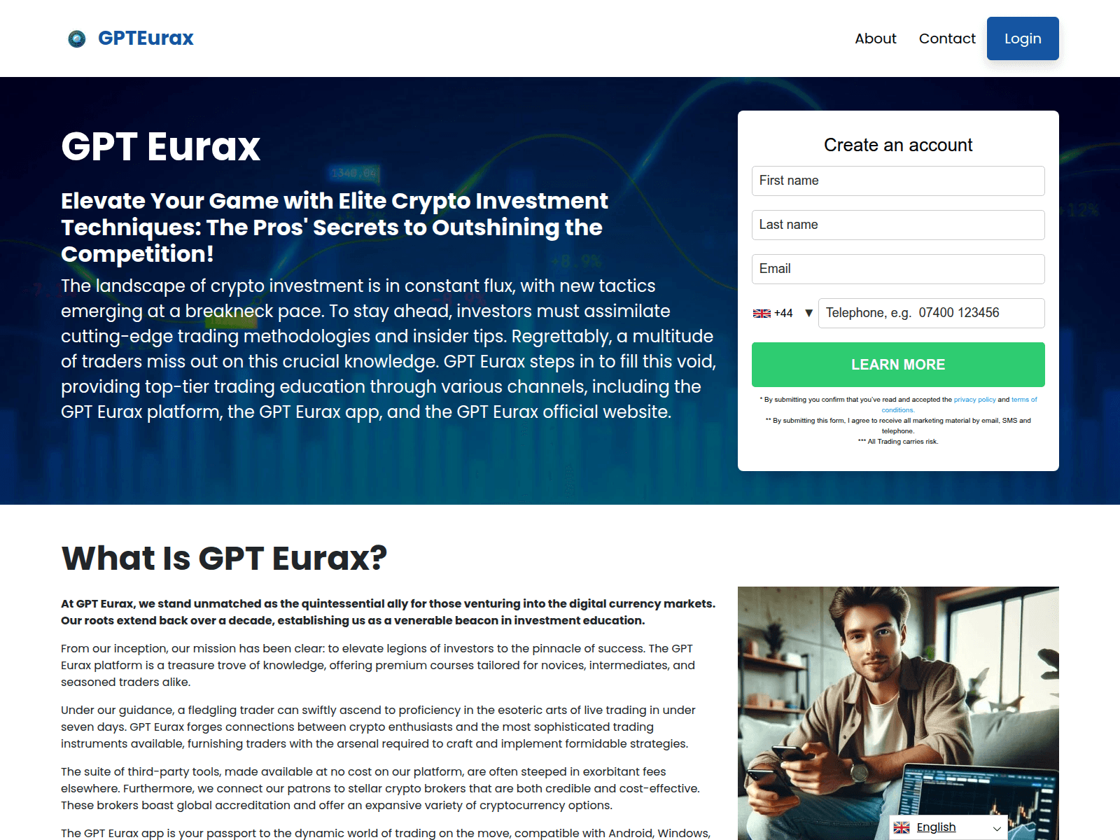 Screenshot of gpt-eurax.com