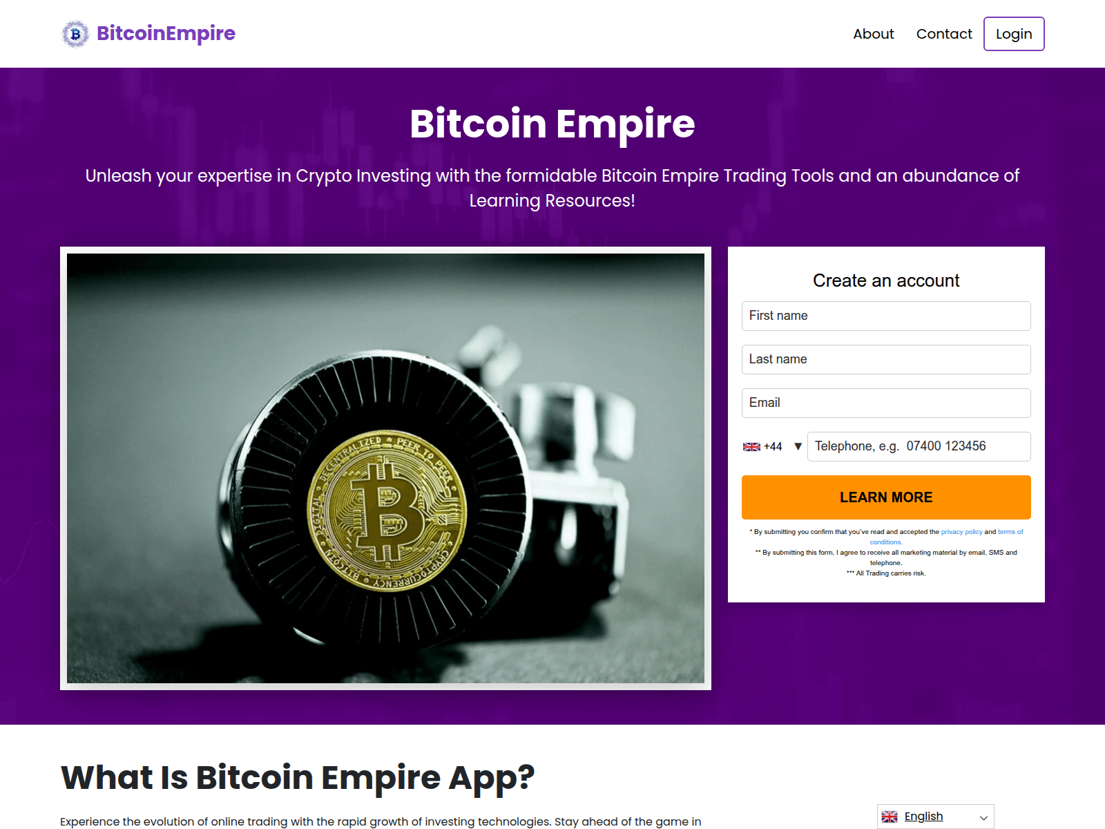 Screenshot of bitcoinempire.app