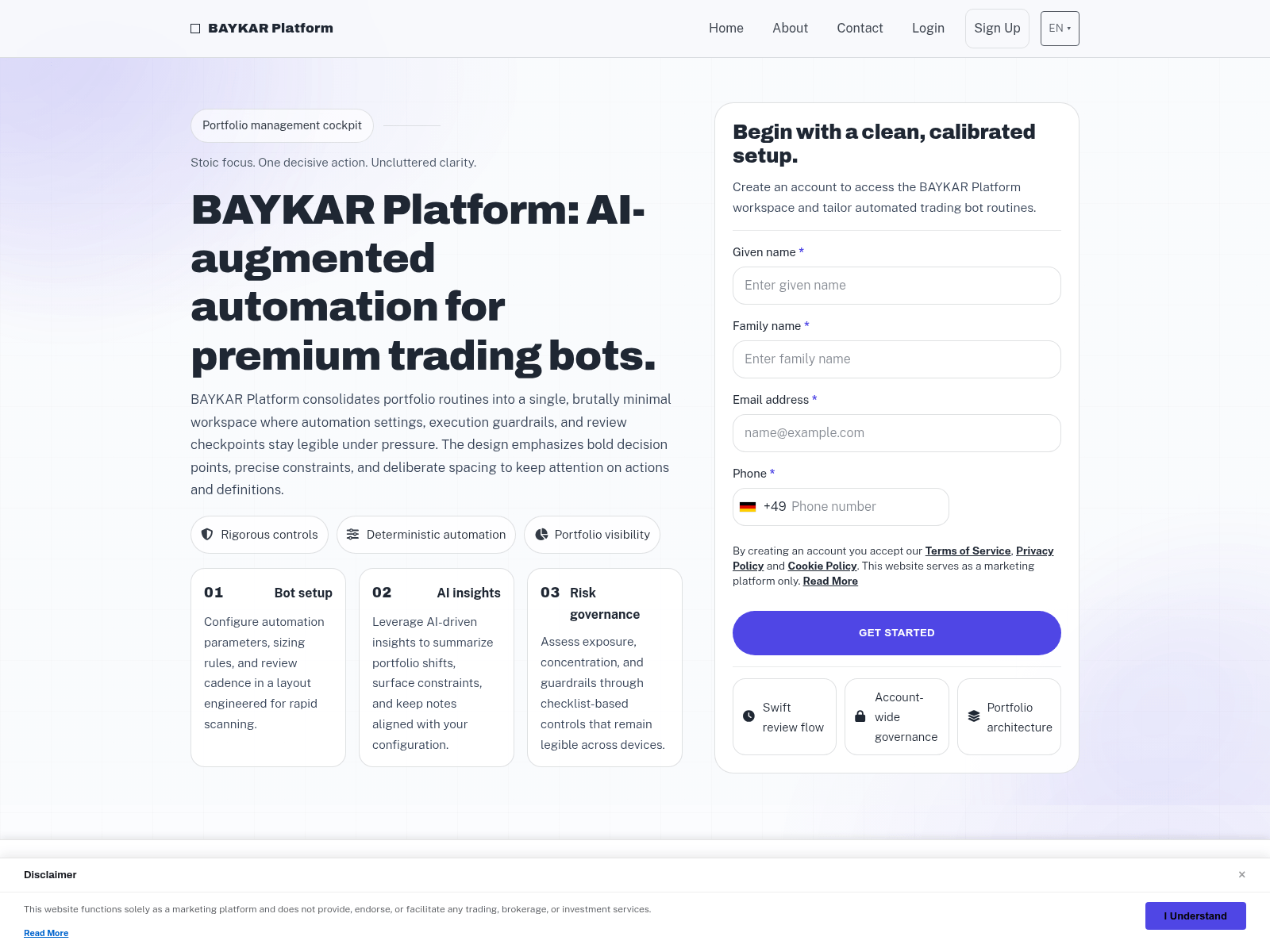 Screenshot of baykarplatform-system.com