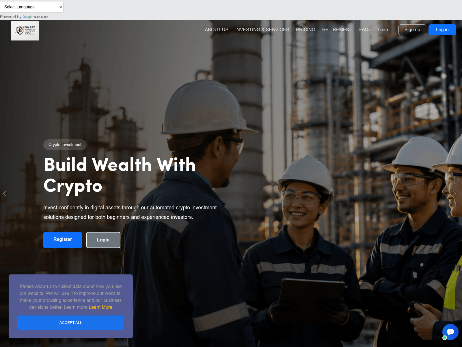 Ảnh chụp màn hình của smartpremuimventures.com