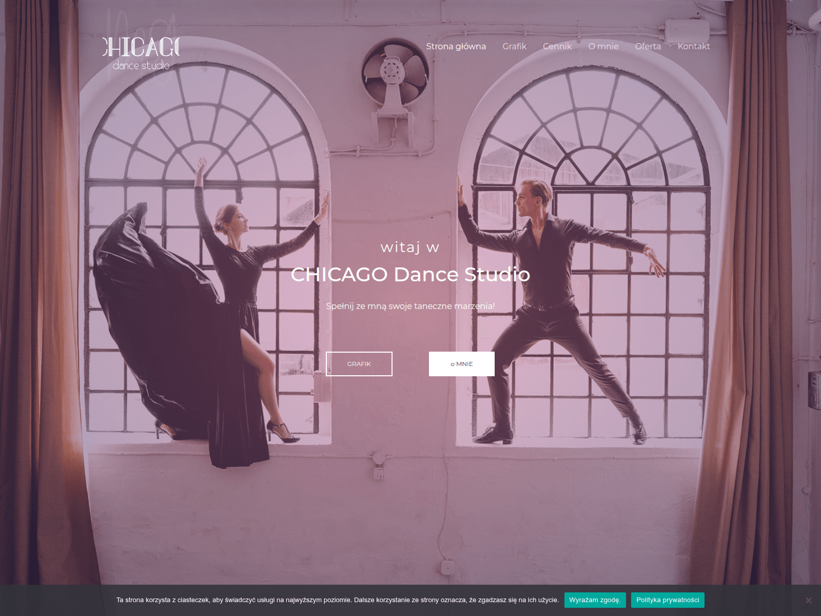 Screenshot of chicagodancestudio.live