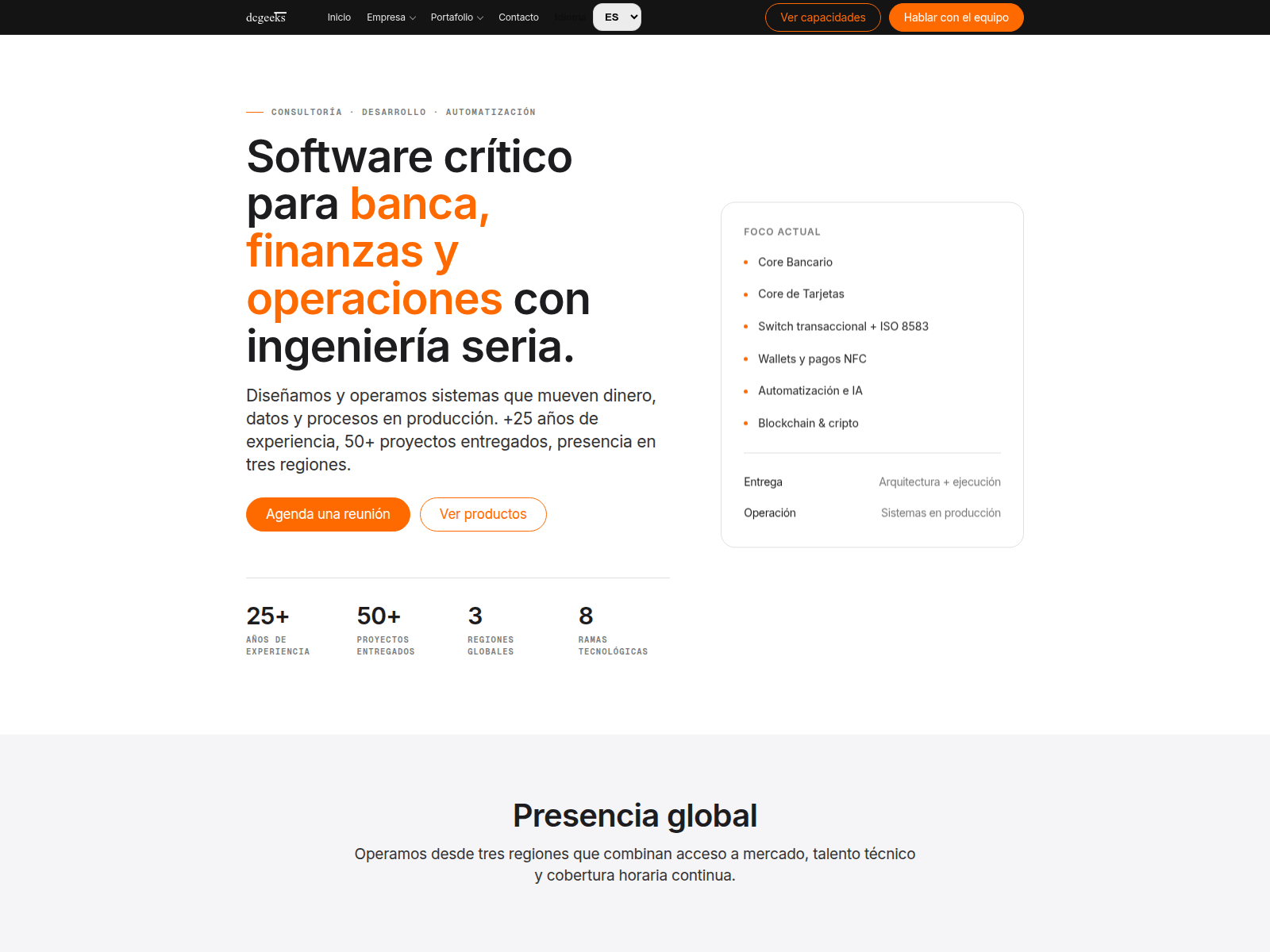 Screenshot of dcgeeks.net