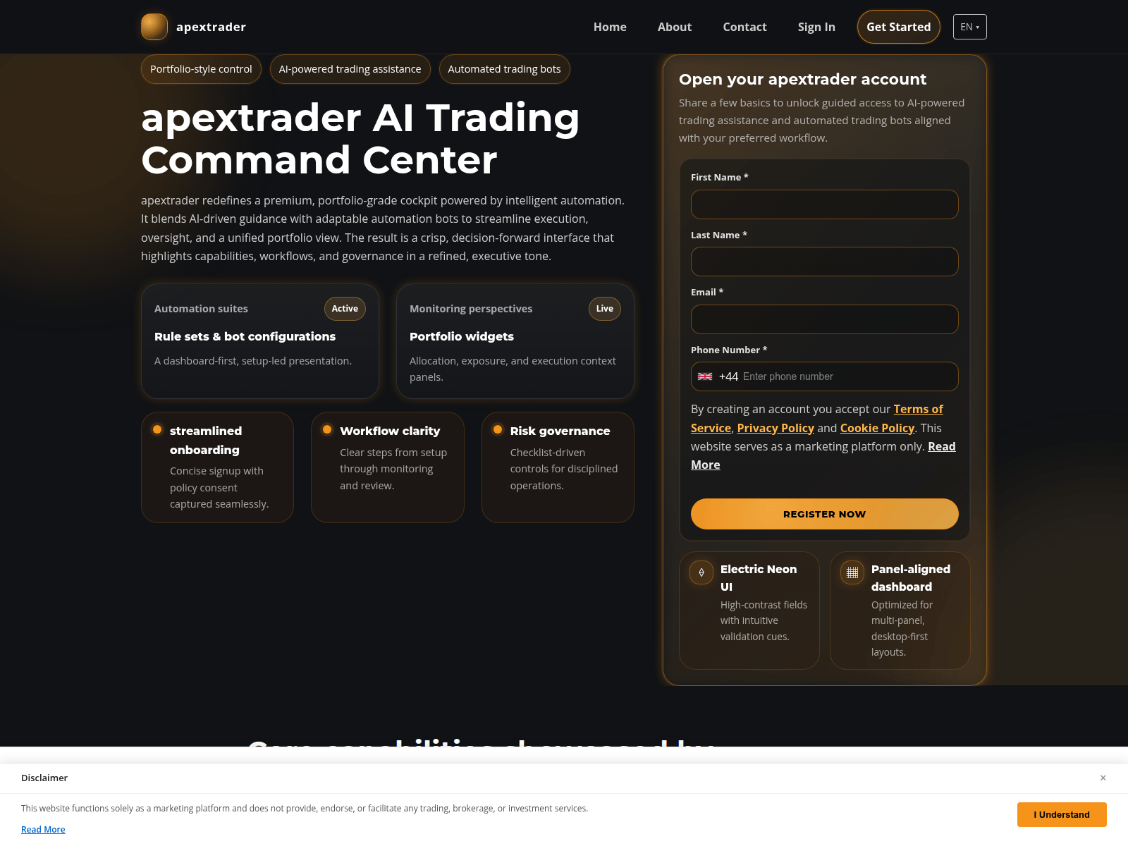 Screenshot of apextrader-solution.com