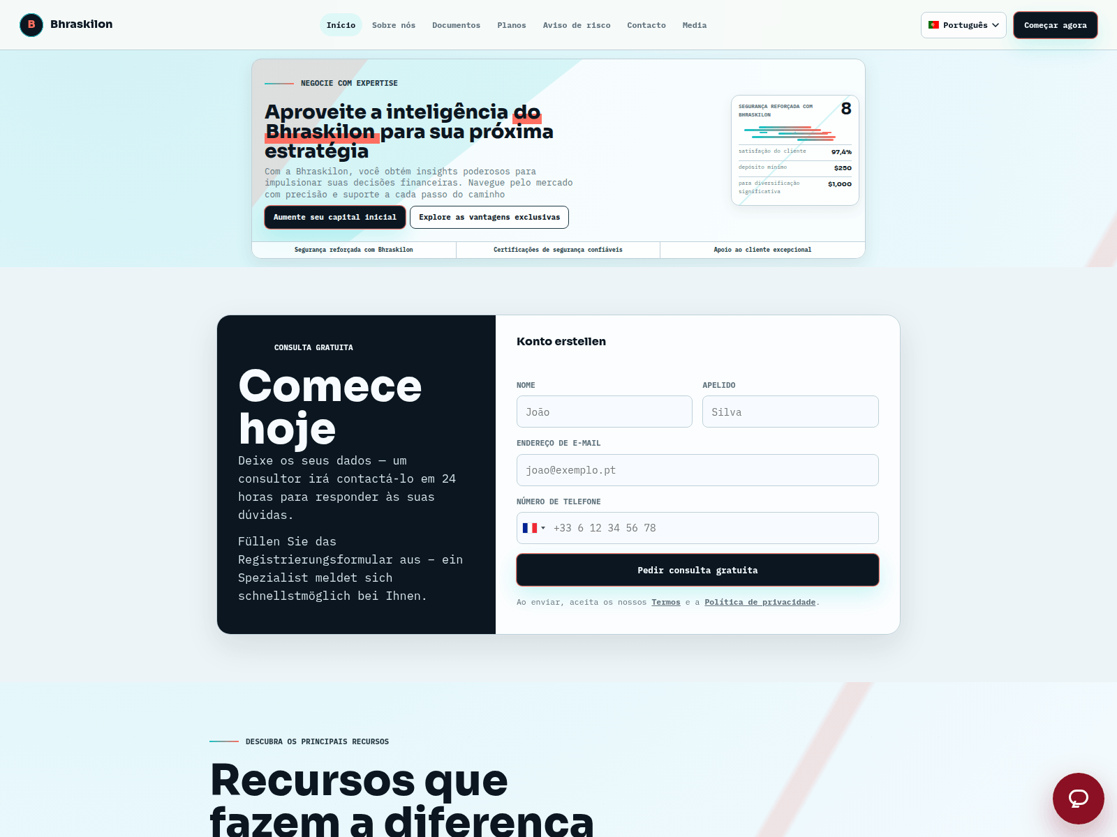 Screenshot of bhraskilon-pt.com