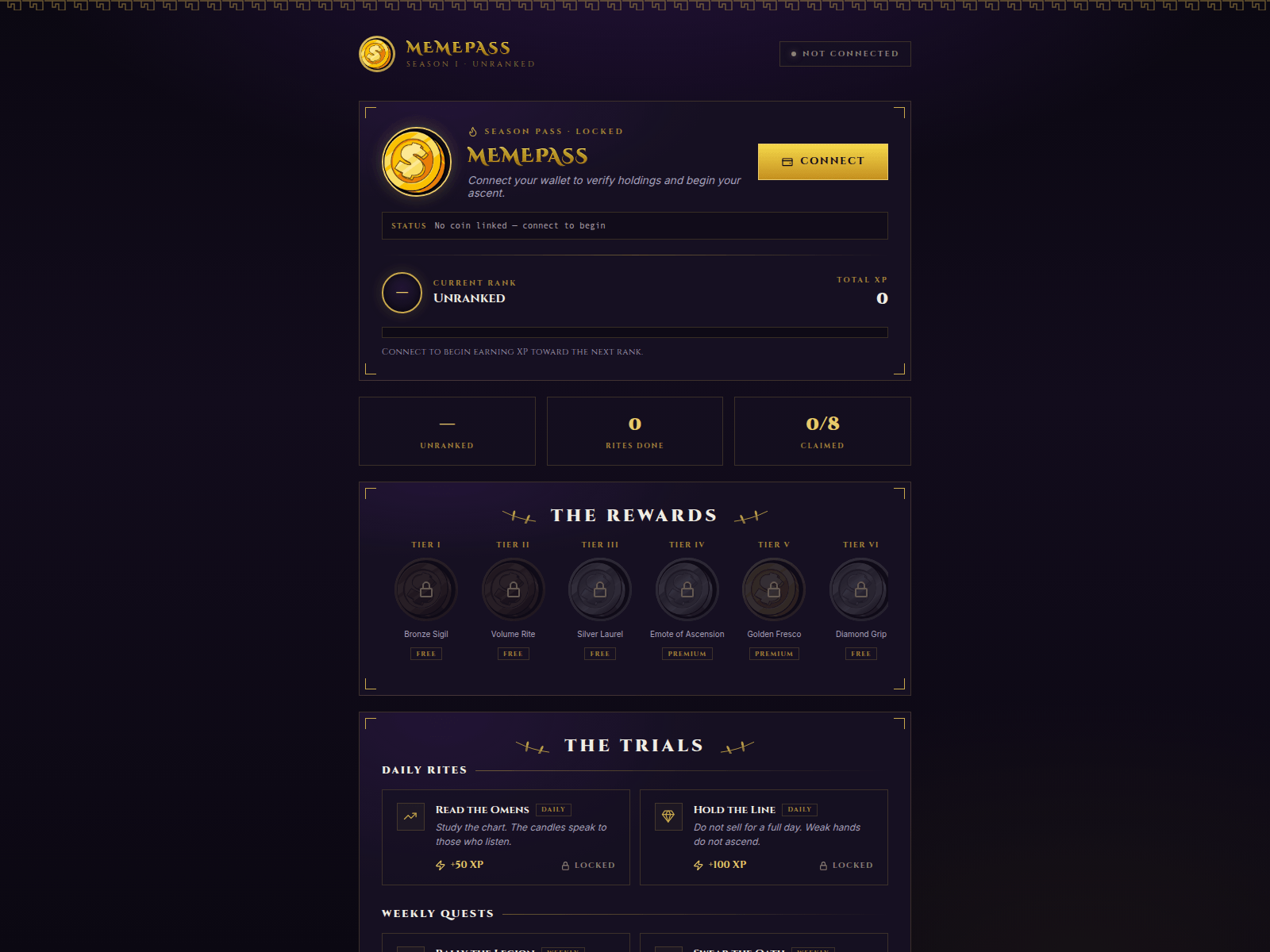 Screenshot of heehaw.memepasses.io