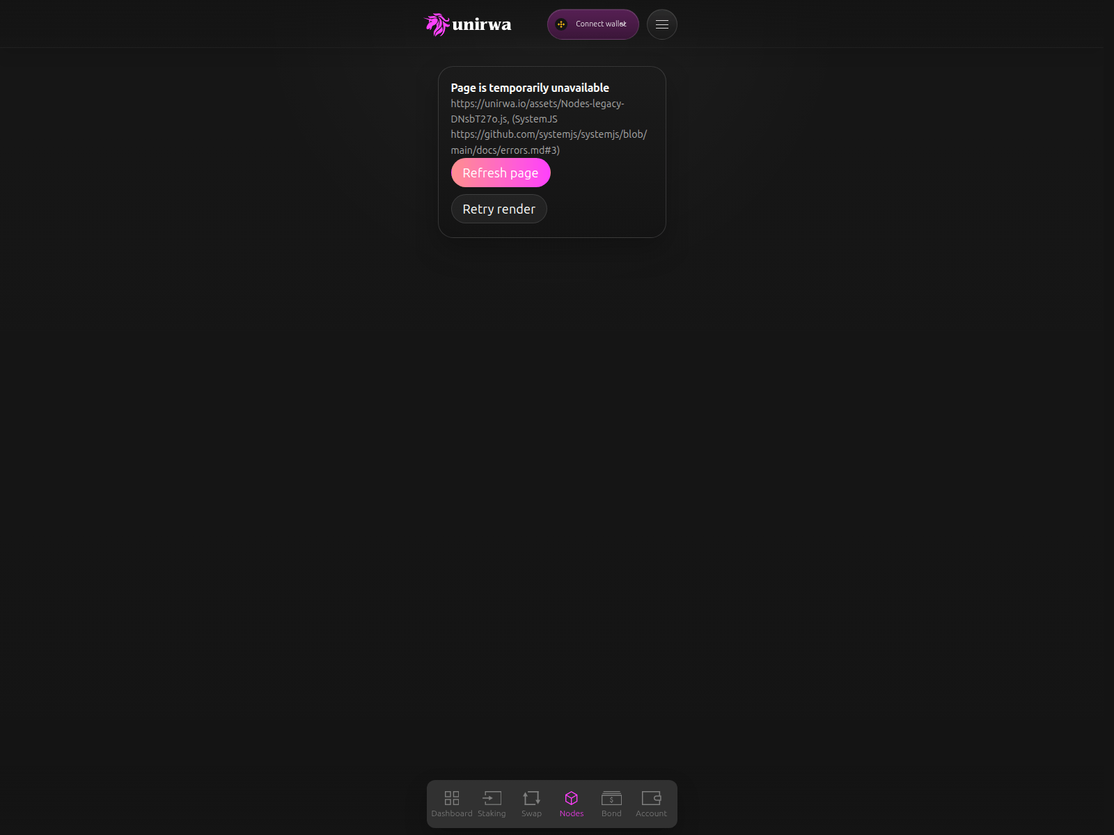 Screenshot of unirwa.io