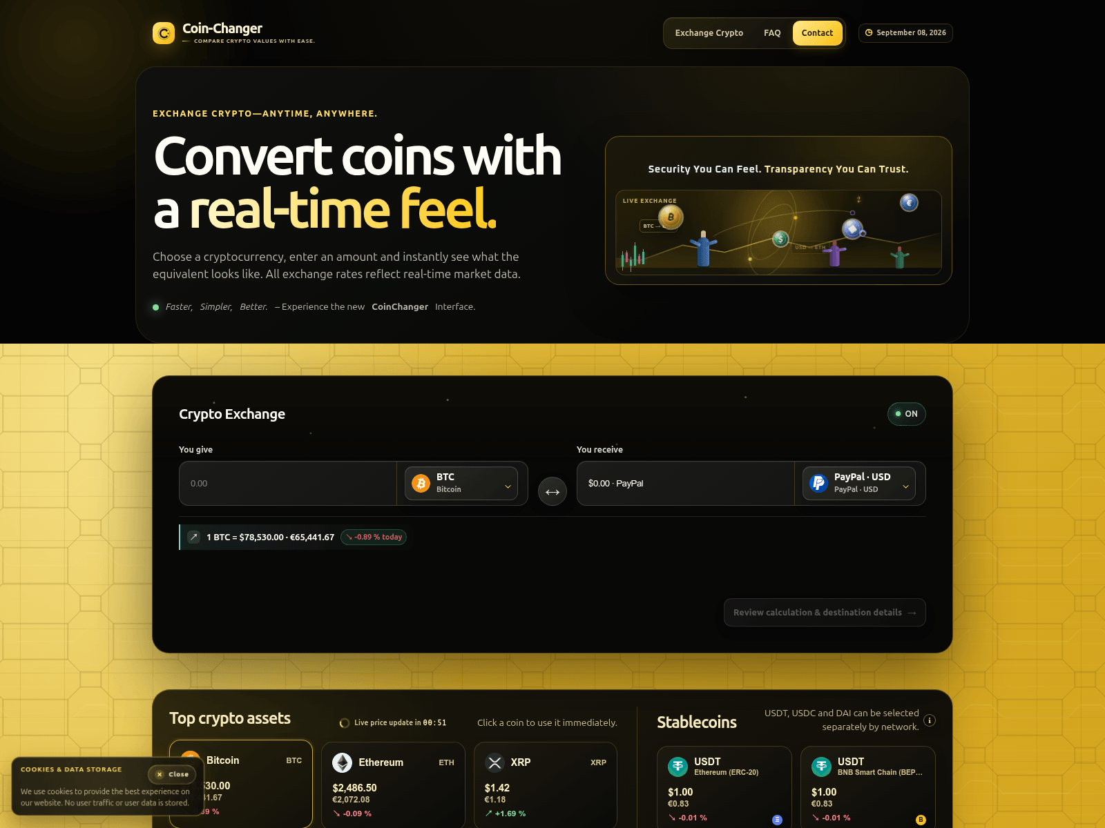 Screenshot of coin-changer.org