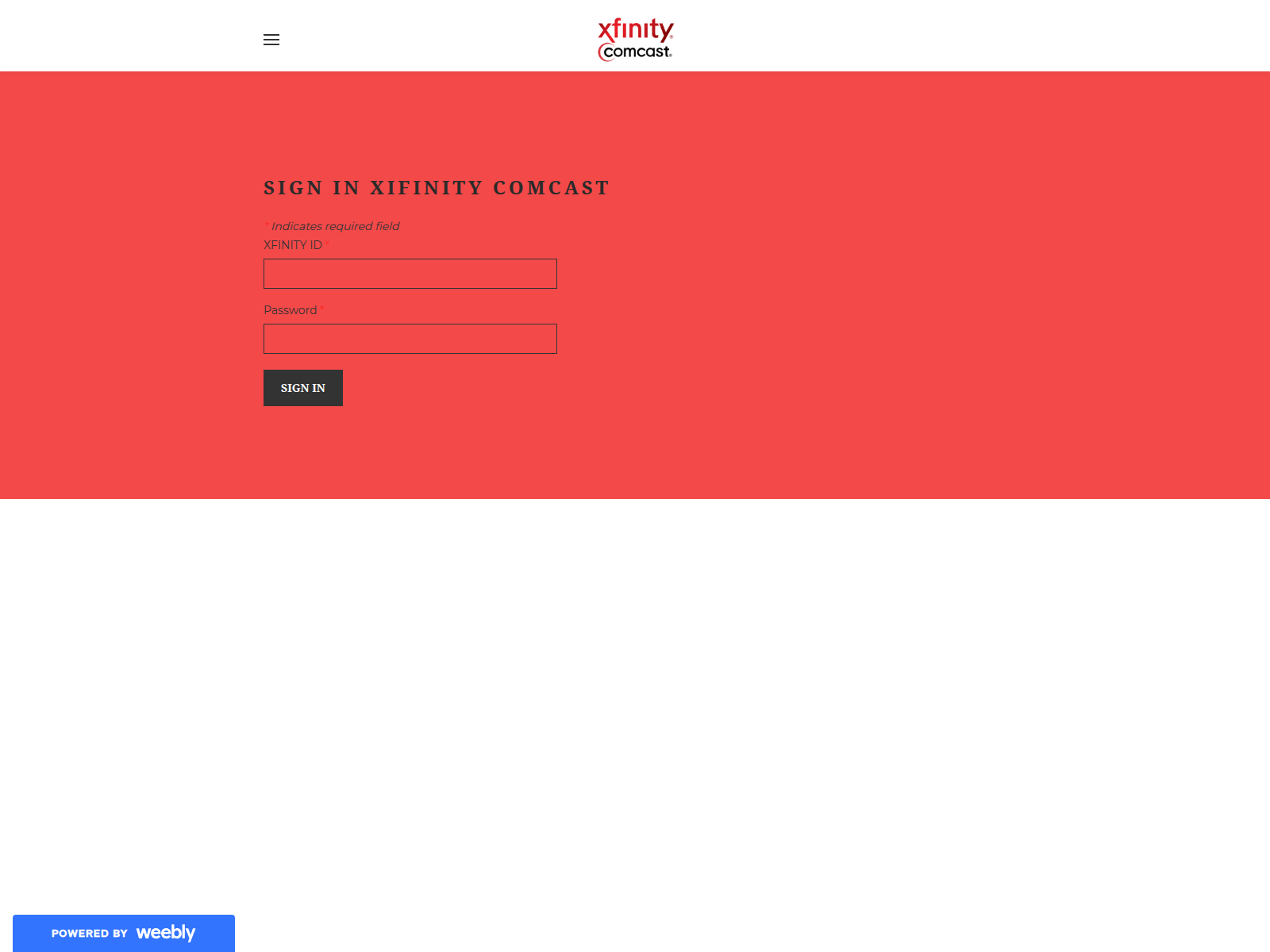 Screenshot of comcastcommunicationonline.weebly.com