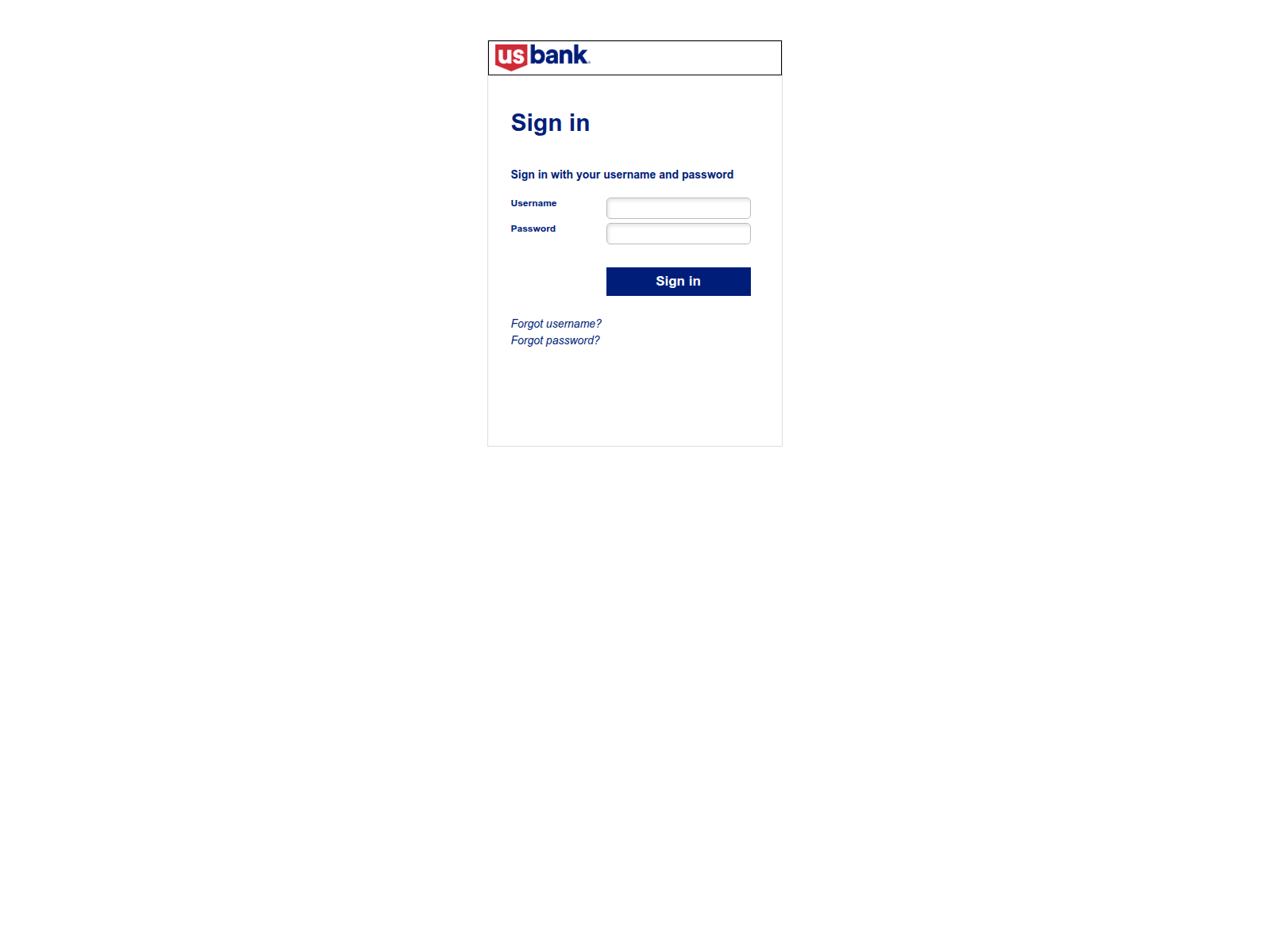 Screenshot of usbank.xmldation.com