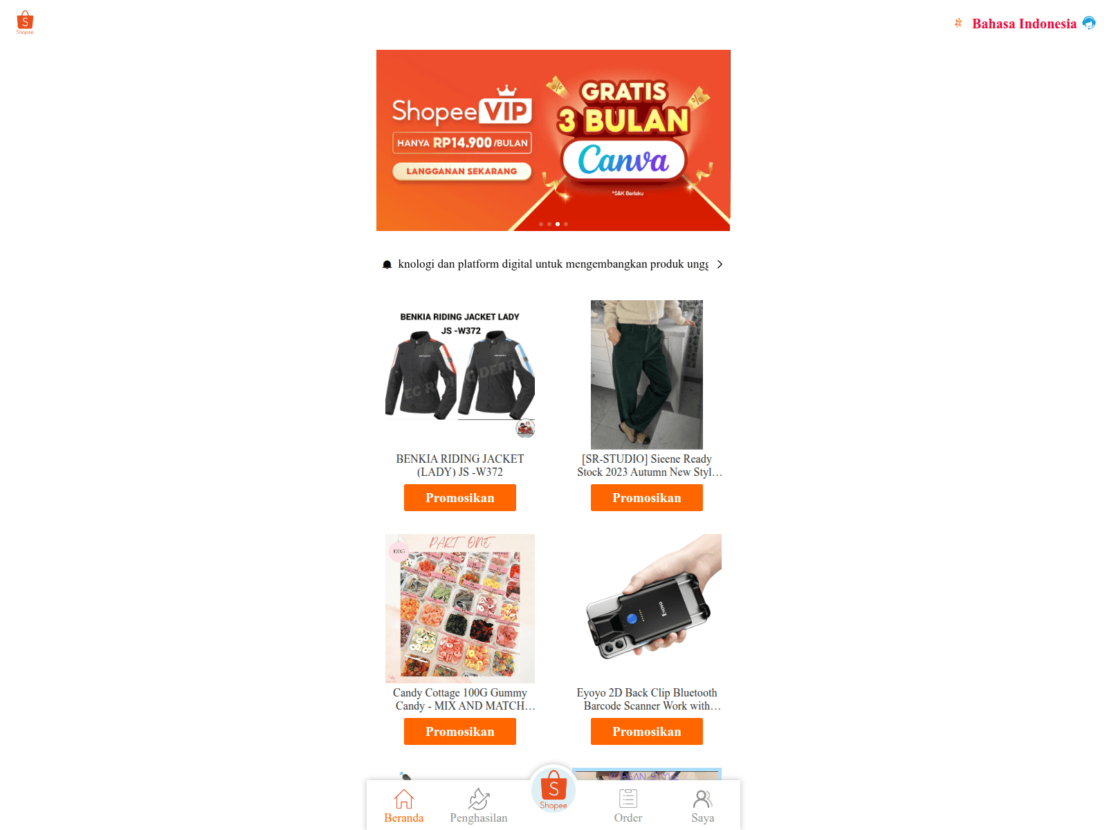 Screenshot of pasarseller.shop