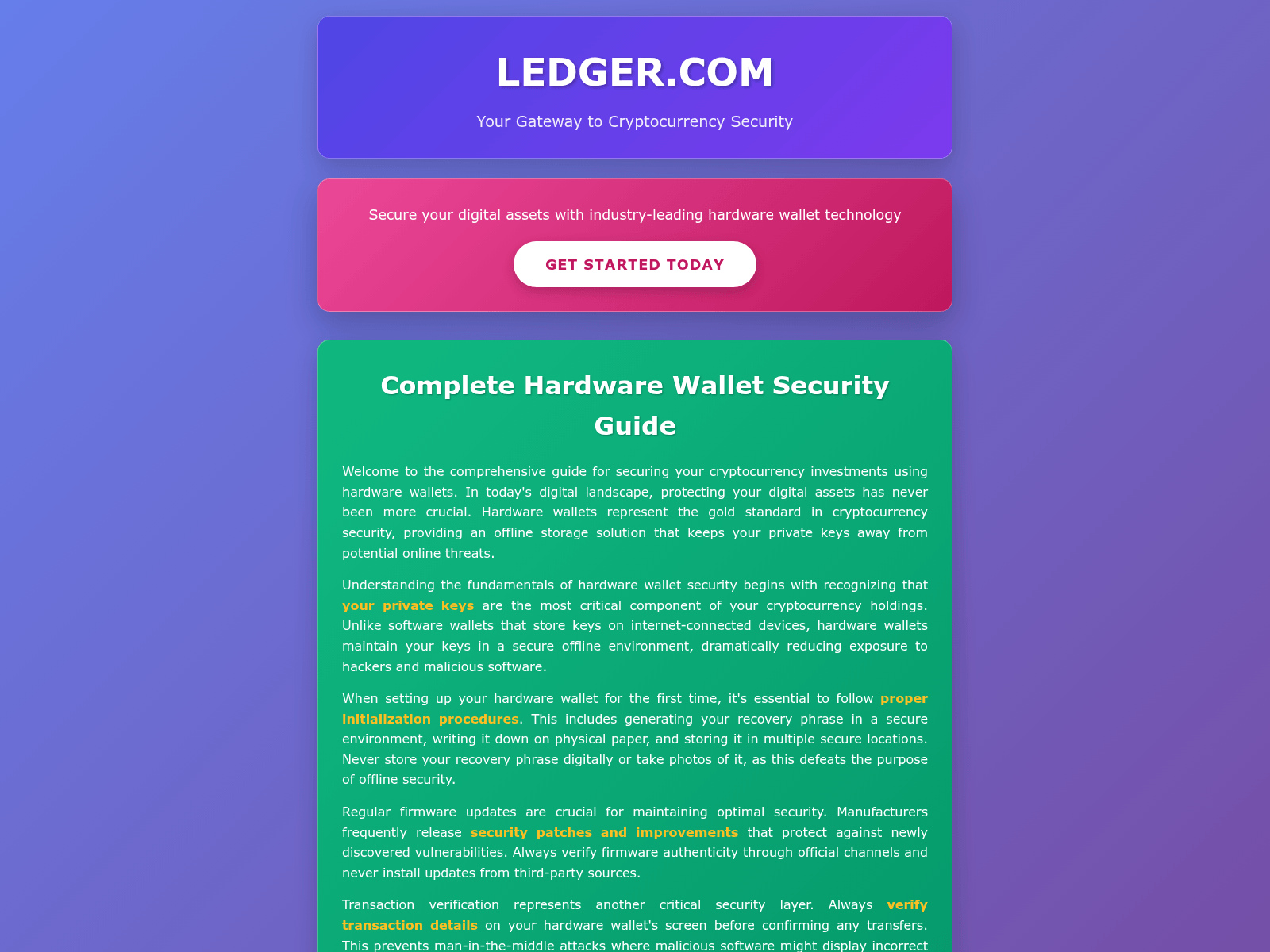 Screenshot of ledgr-wallet-device.pages.dev
