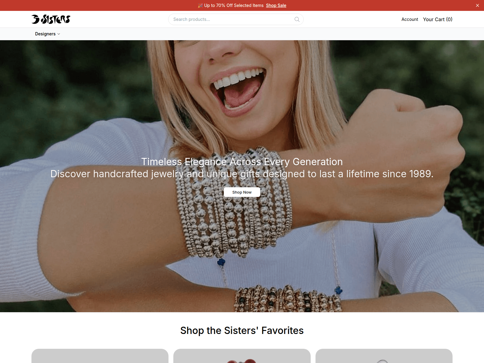 Screenshot of 3sistersstore.shop
