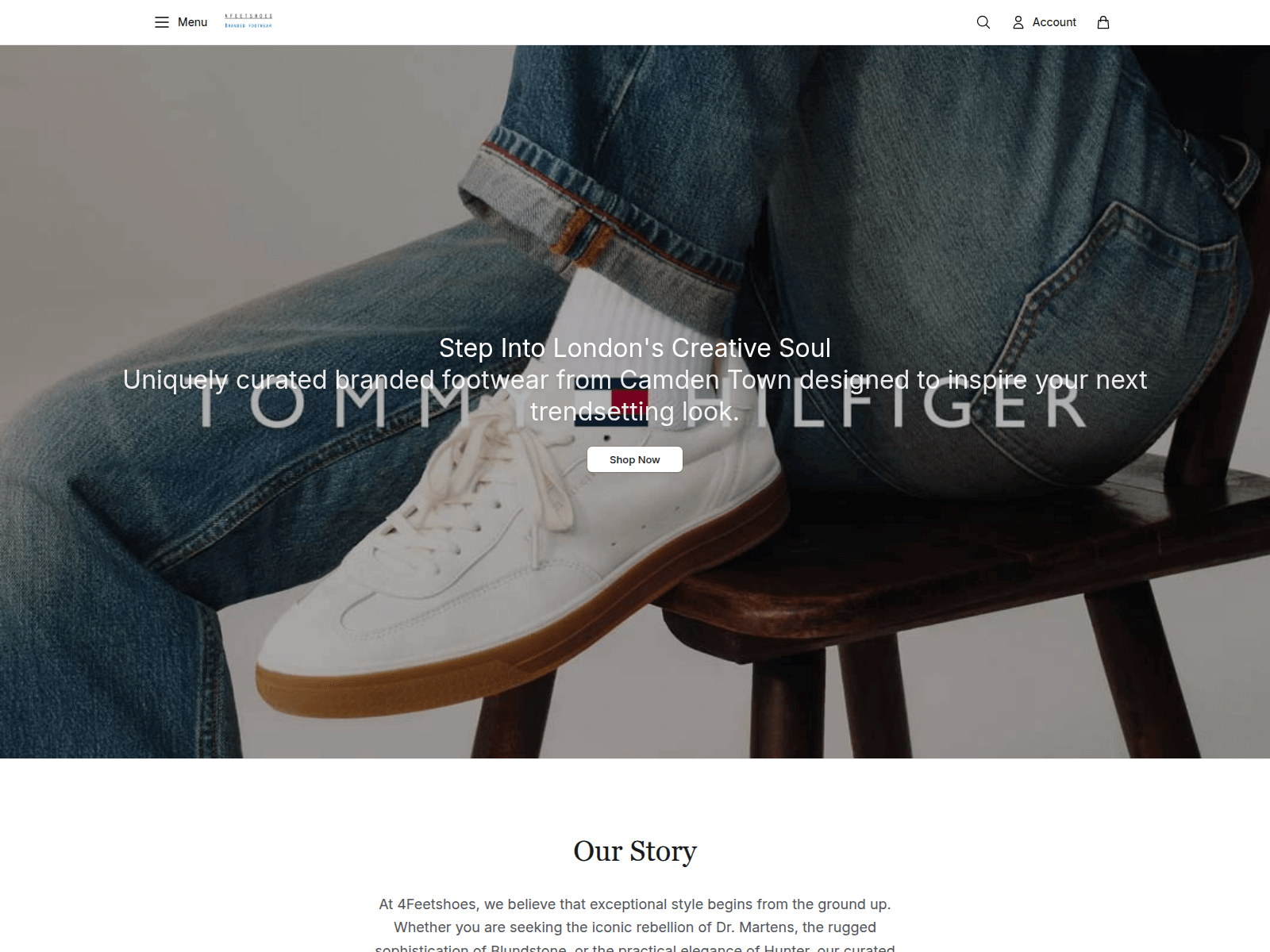Screenshot of 4feetshoe.shop