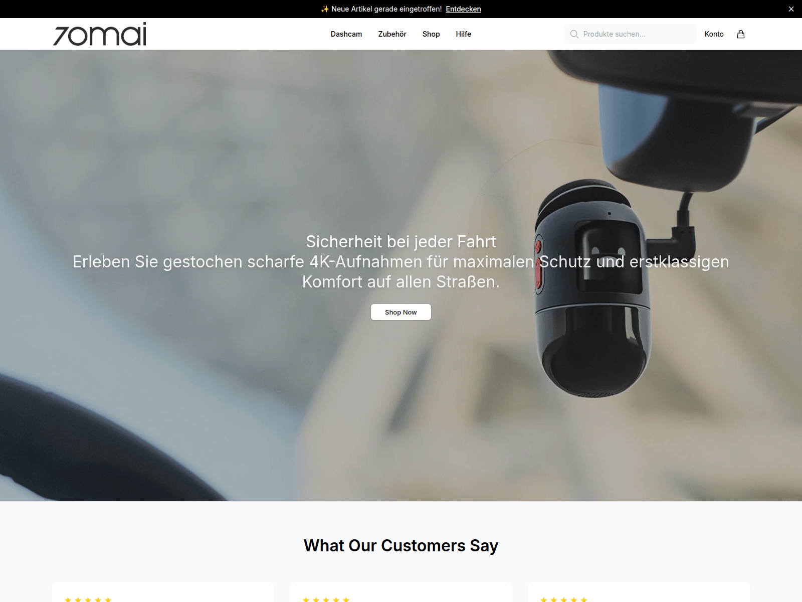 Screenshot of 70maiofficial.shop
