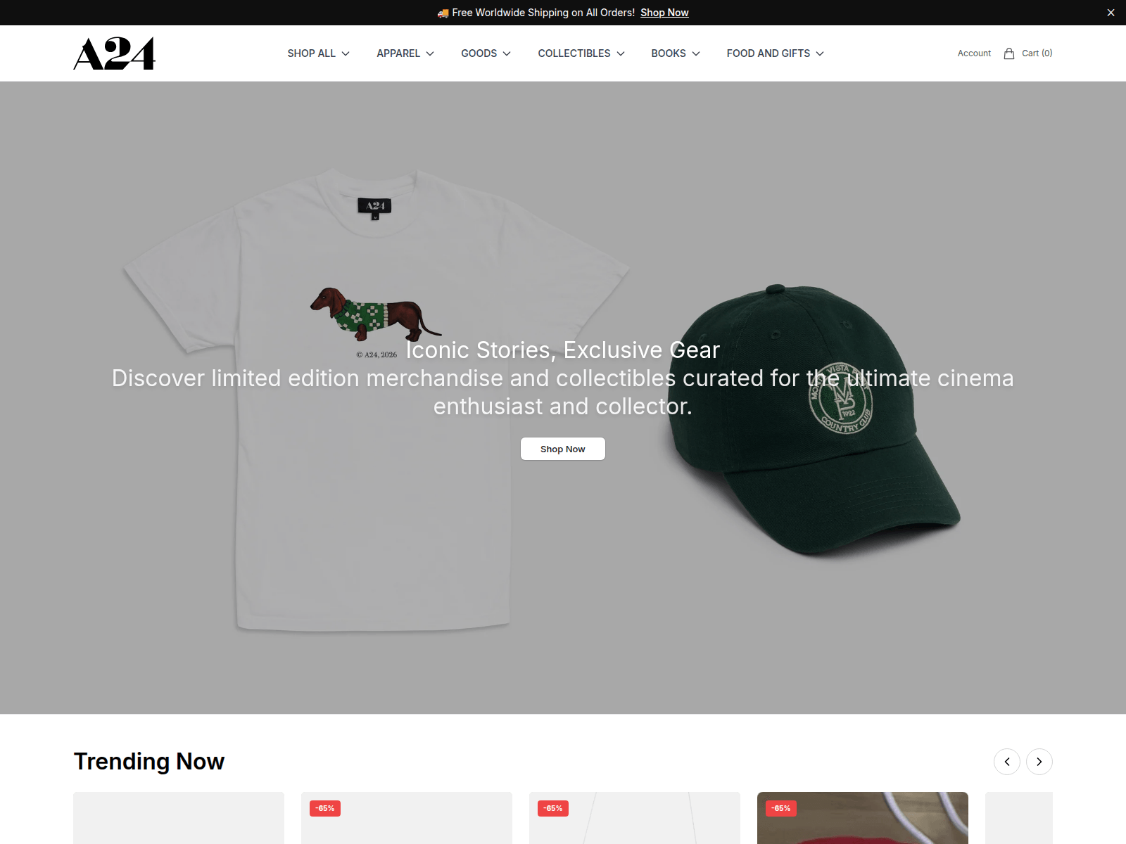 Screenshot of a24boutique.shop