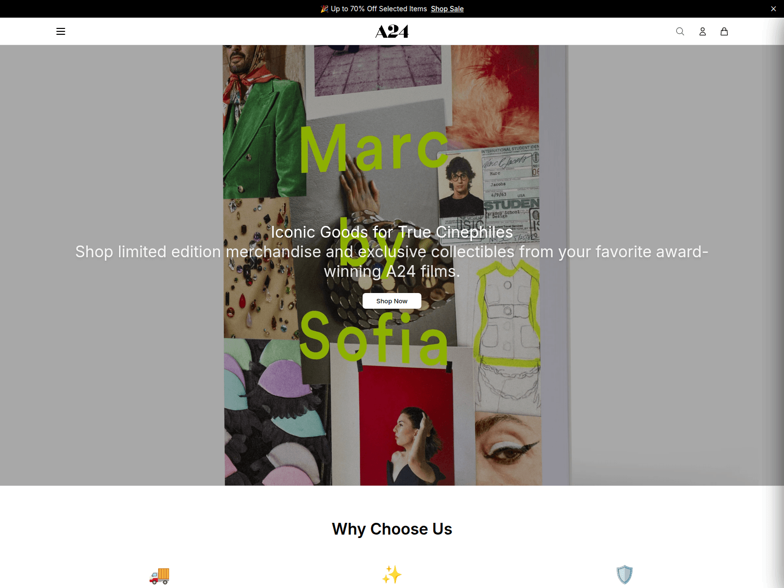Screenshot of a24filmshq.shop