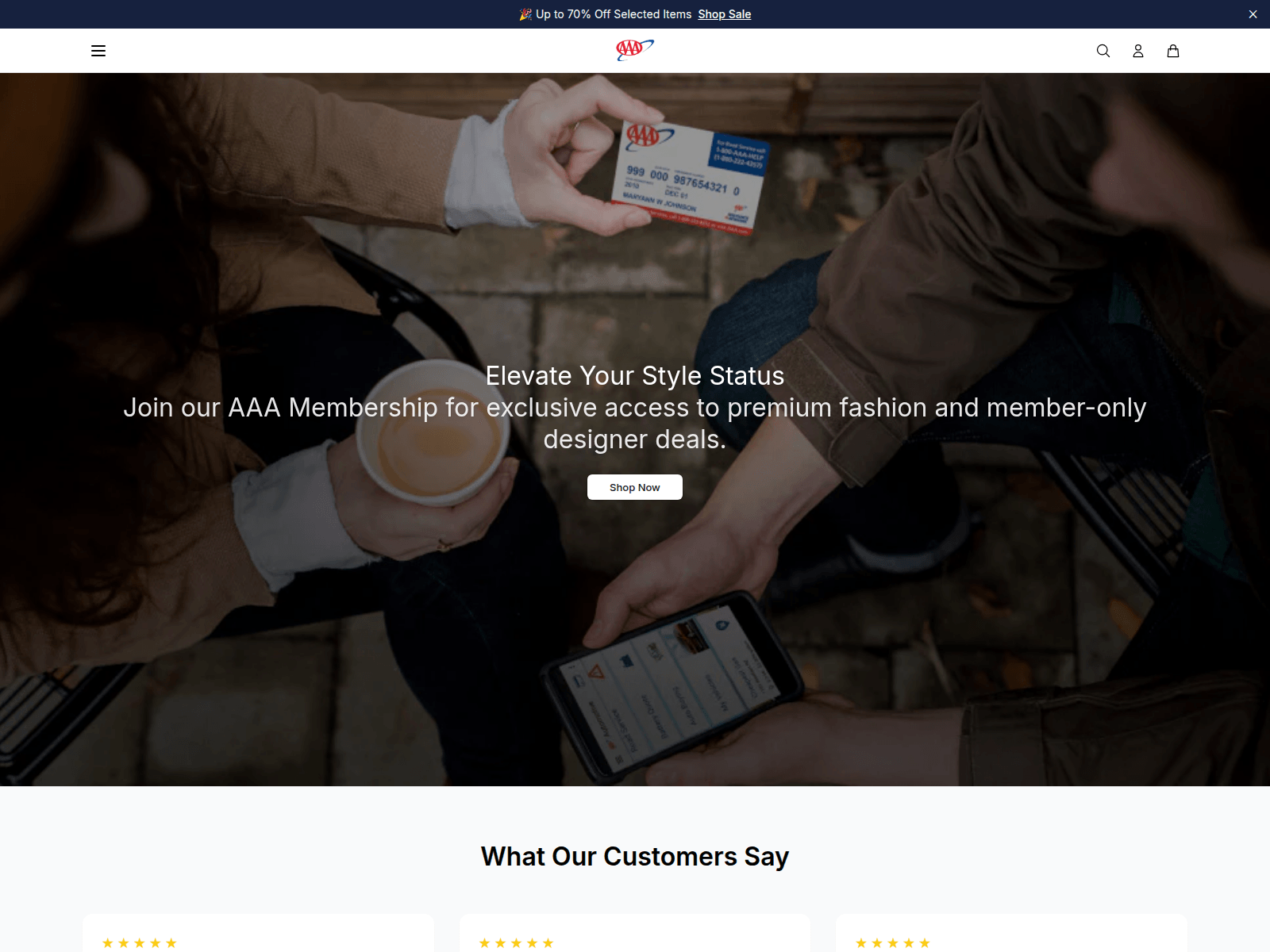 Screenshot of aaamembershipoffersoutlet.shop