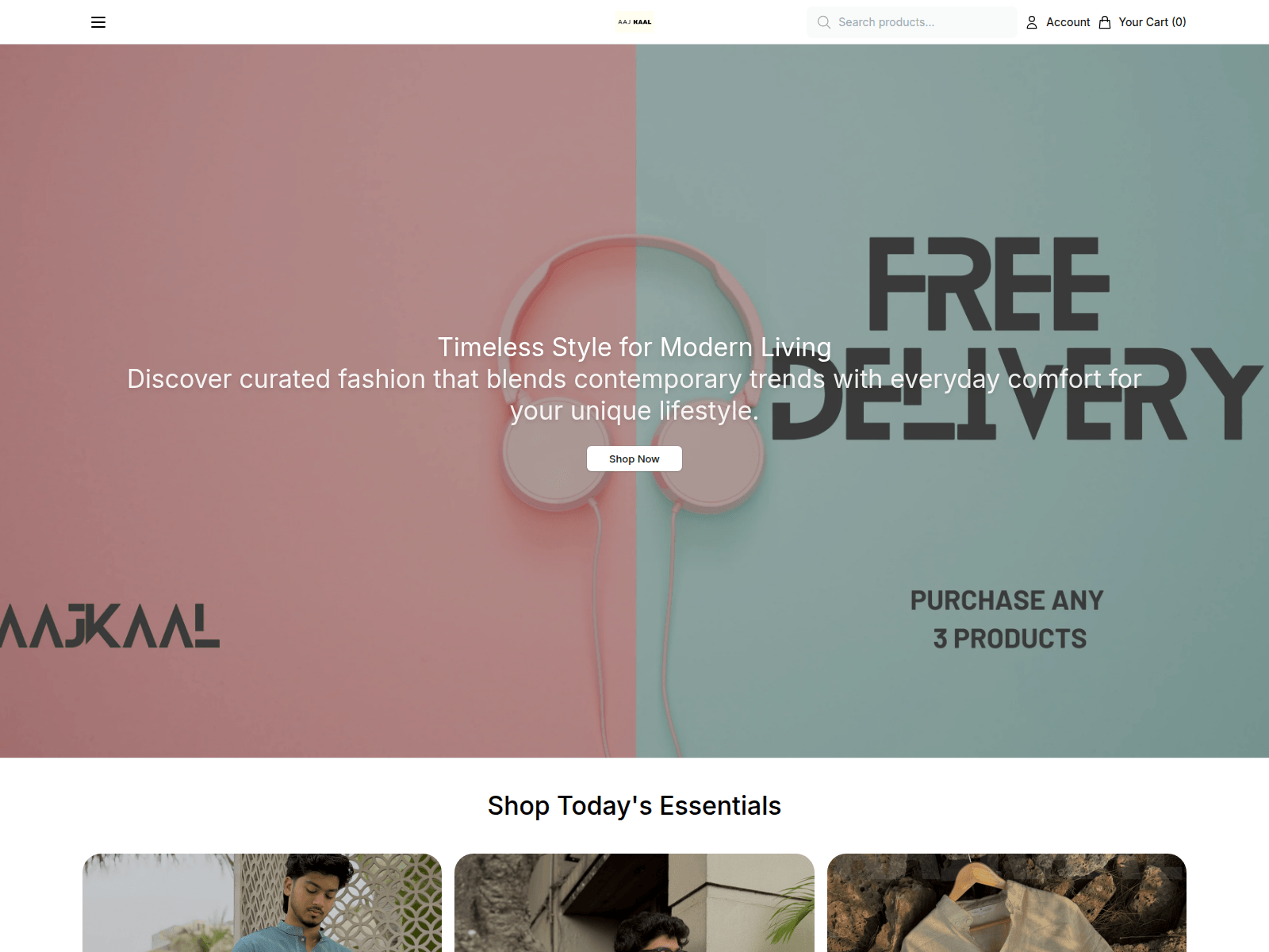 Screenshot of aajkaalstore.shop