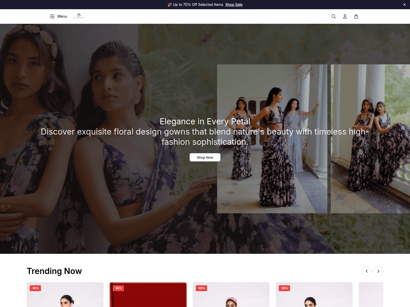 Screenshot of aanganbyparuldesign.shop