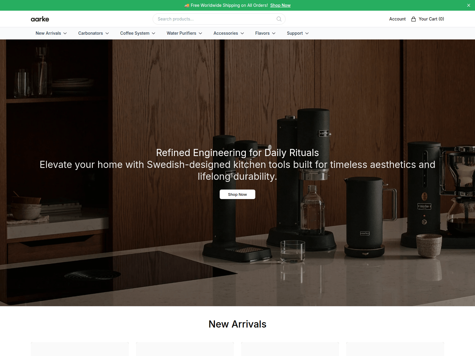 Screenshot of aarkehome.shop