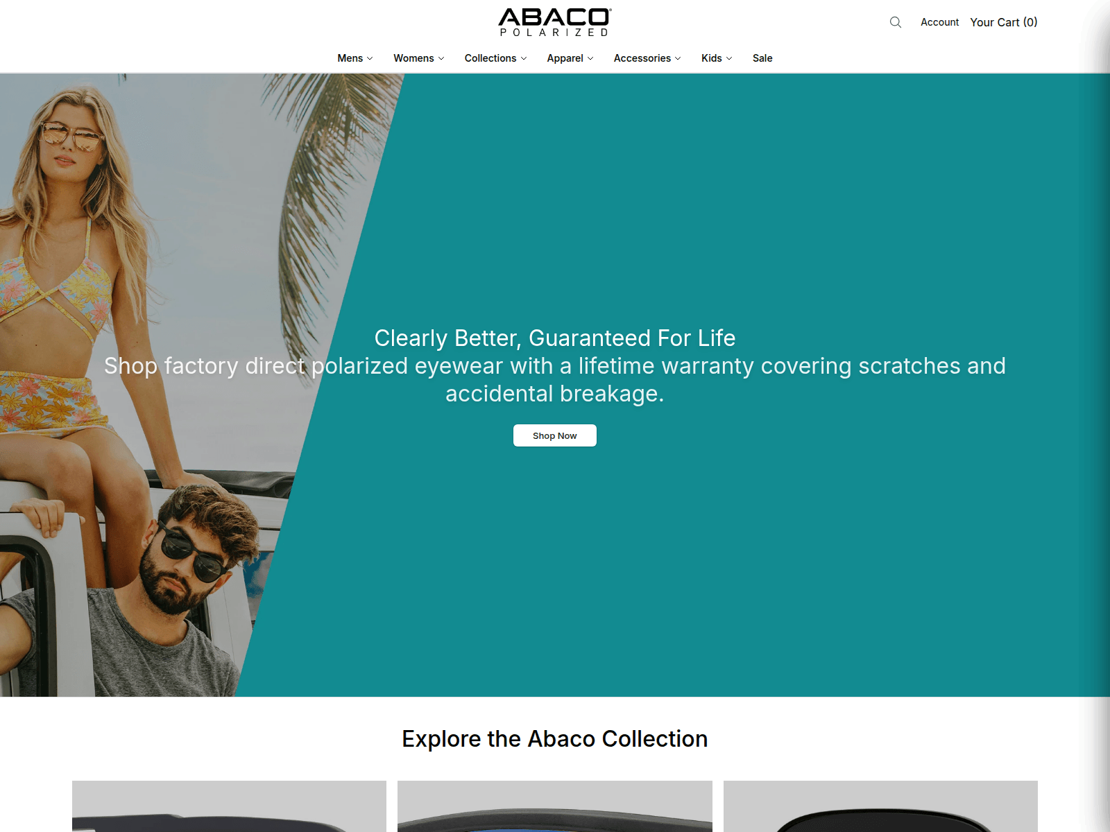 Screenshot of abacopolarizedstyle.shop