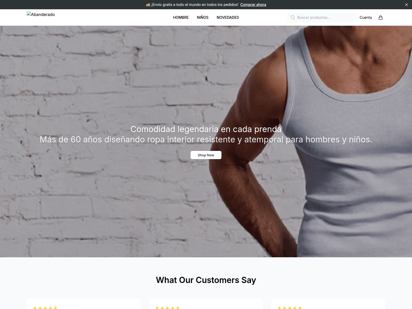 Screenshot of abanderadoofficial.shop
