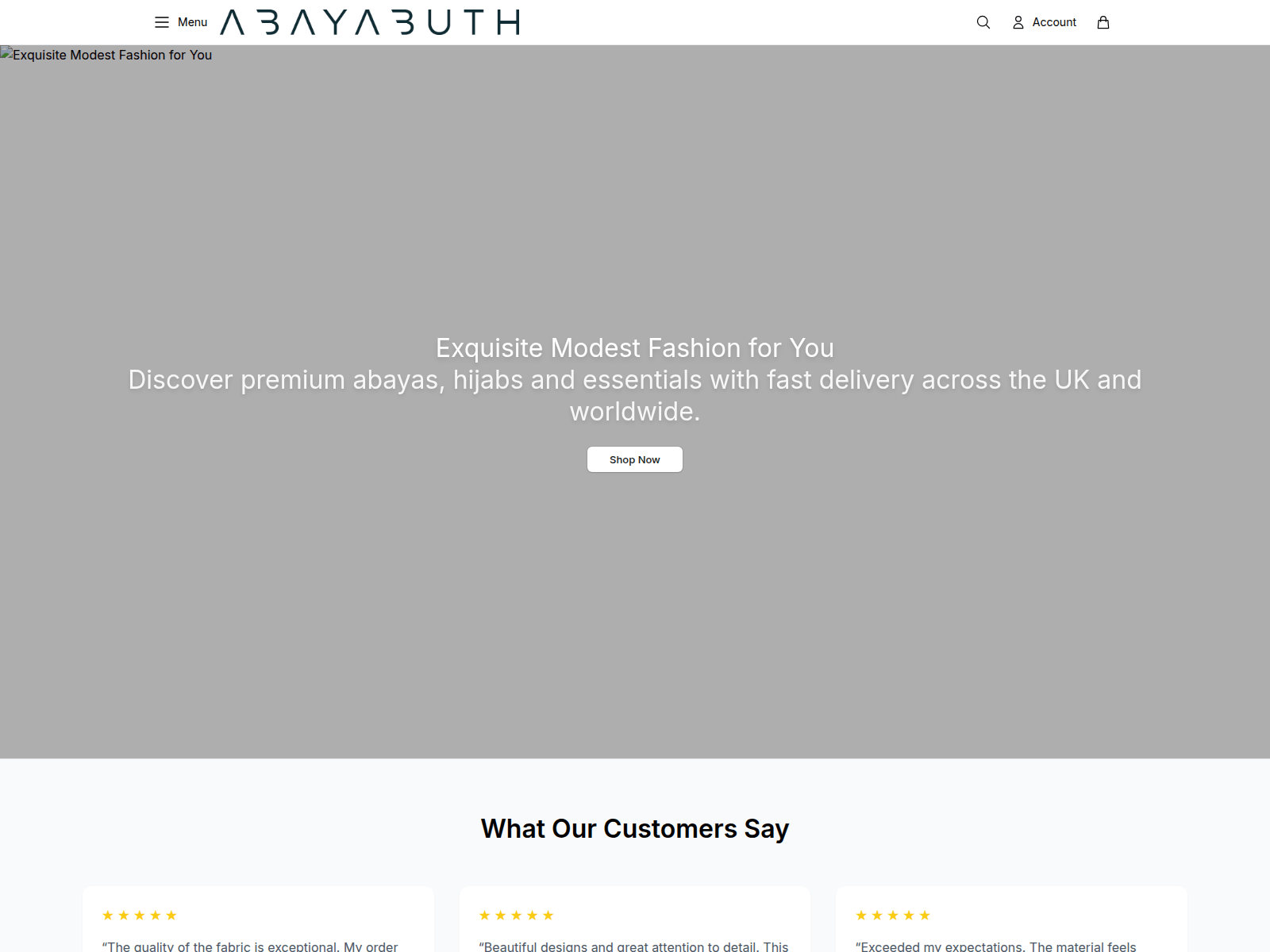Screenshot of abayabuthstyle.shop