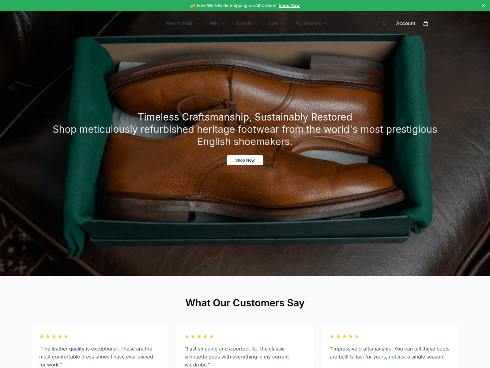 Screenshot of abbotsshoeshq.shop